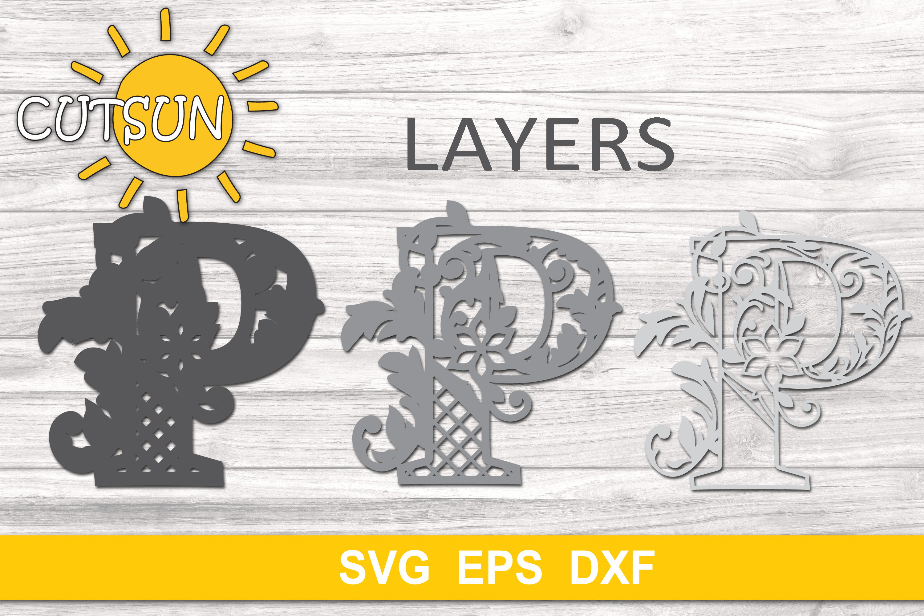 Free Free Layered Mandala Letters 338 SVG PNG EPS DXF File