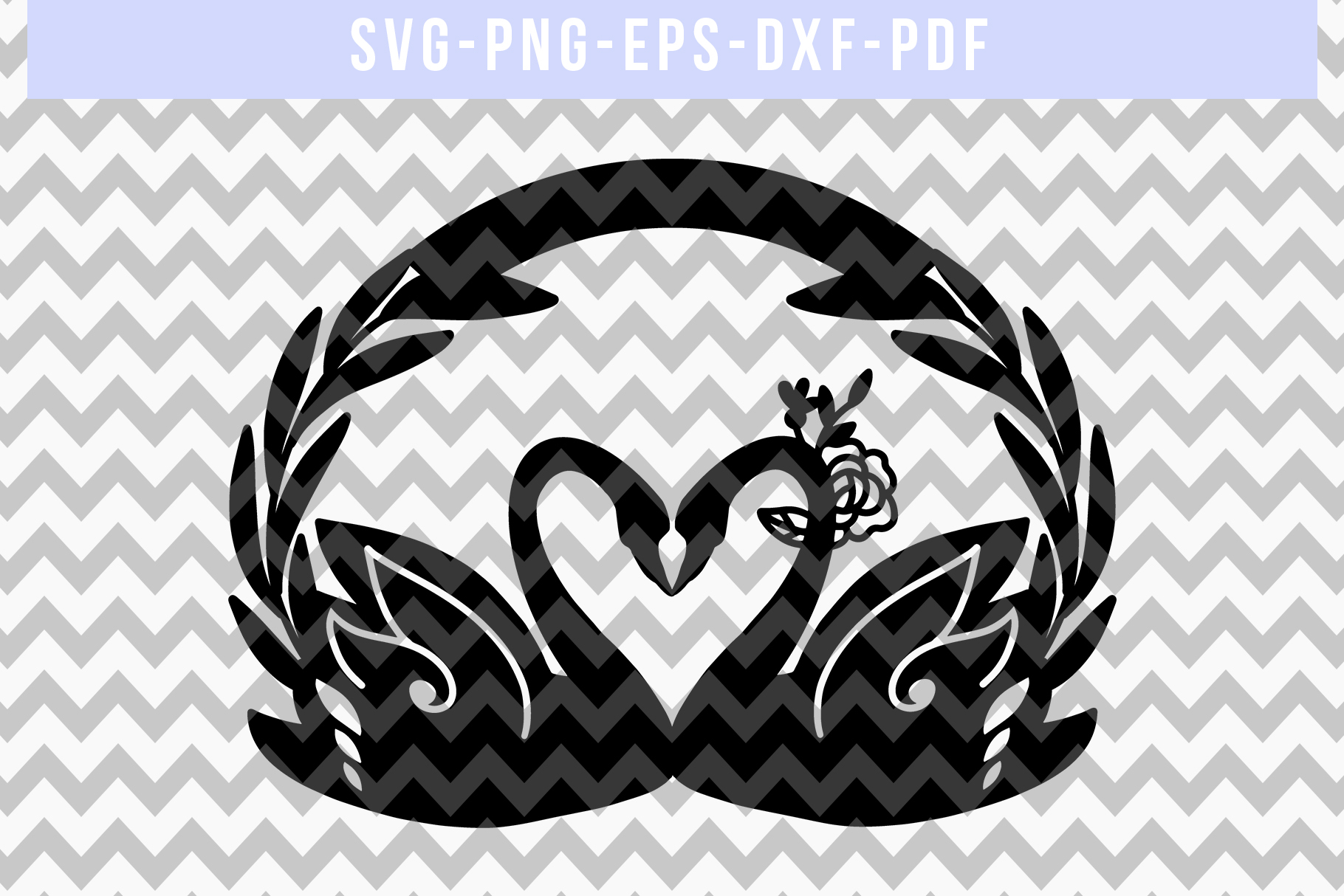 Download Customizable Wedding Swan Papercut Template, Lover SVG, DXF (224733) | Paper Cutting | Design ...