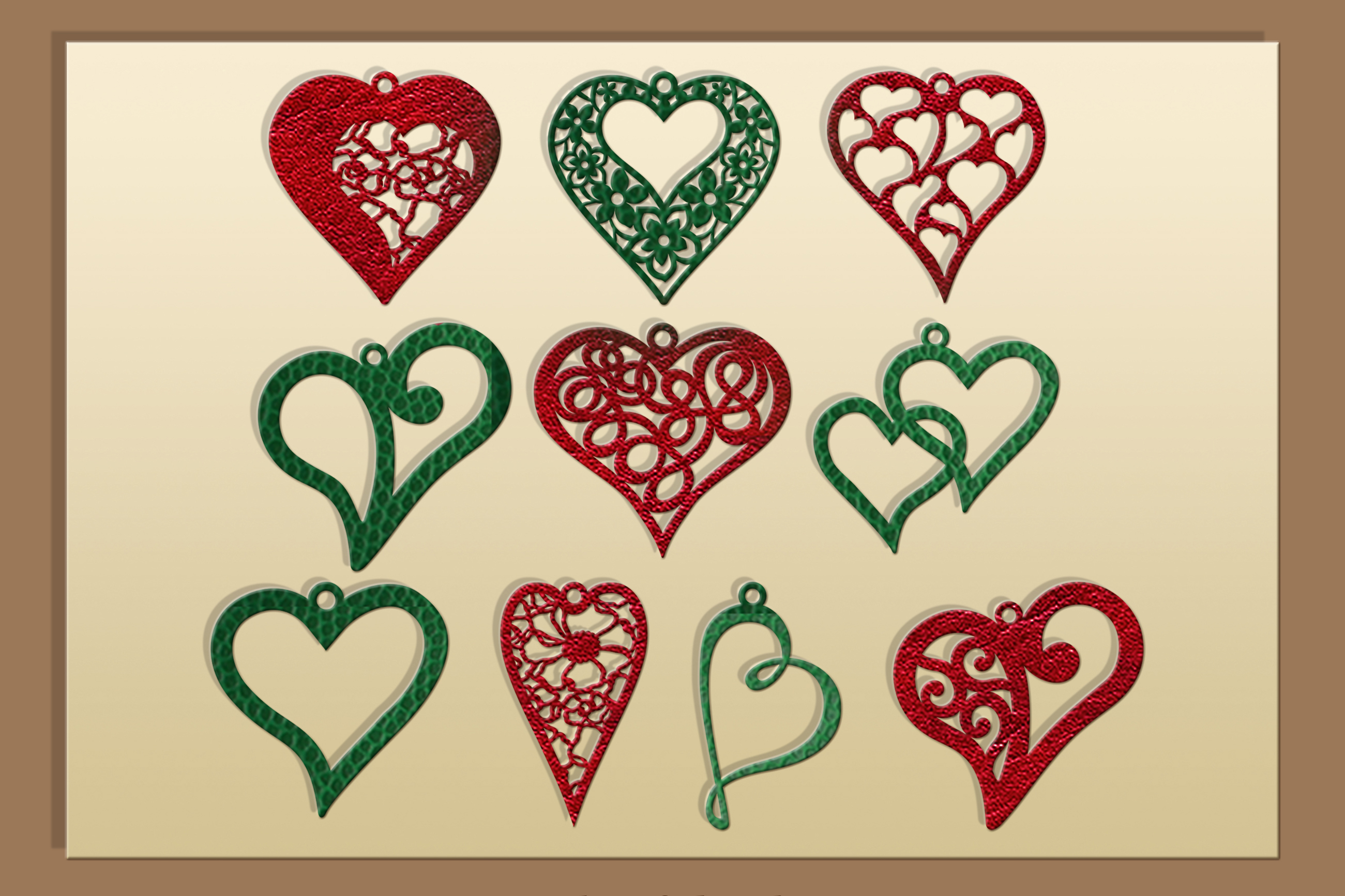 50 Leather earring bundle svg Valentine Love svg Heart