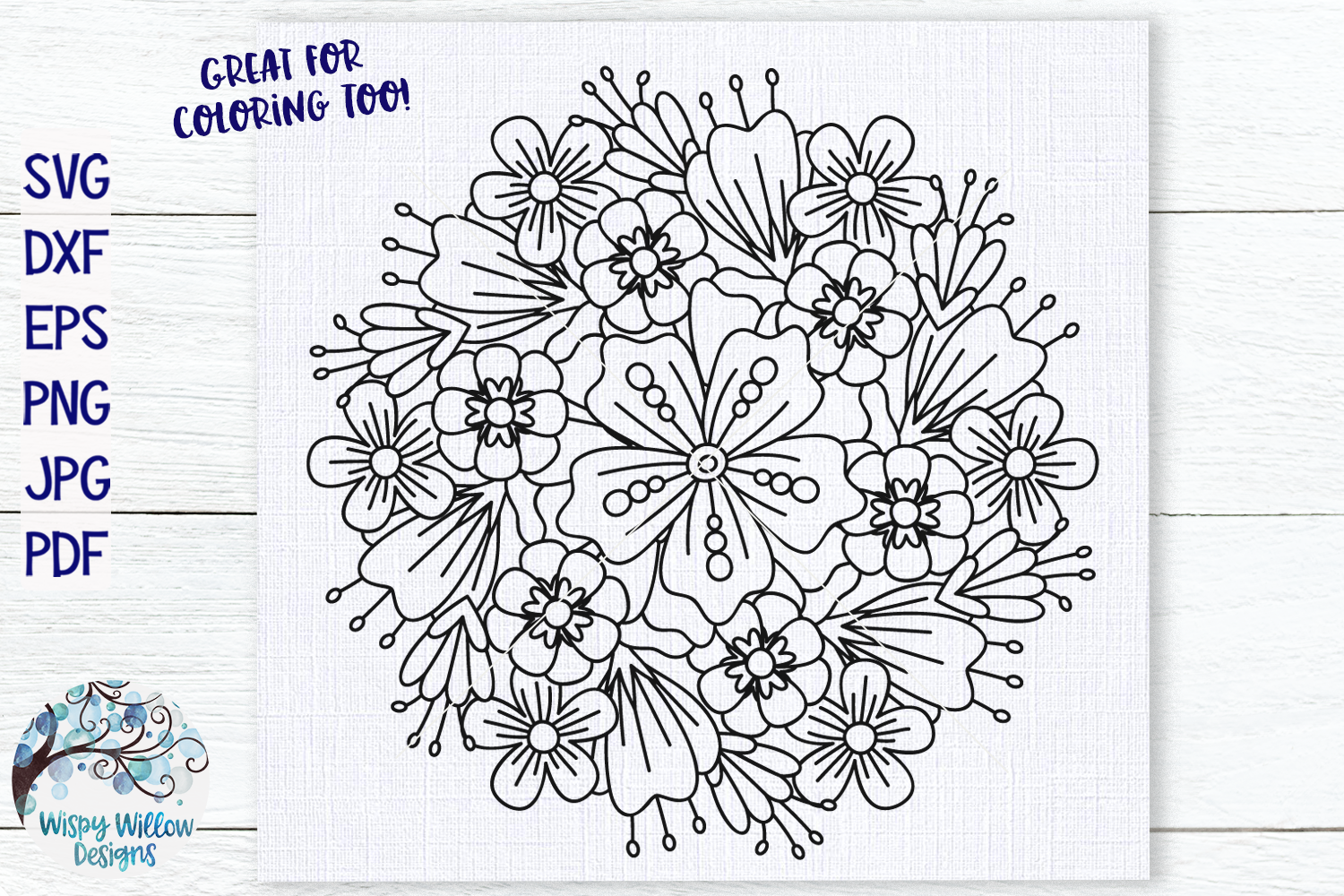 Intricate Spring Flower Mandala SVG Bundle | Floral Mandala