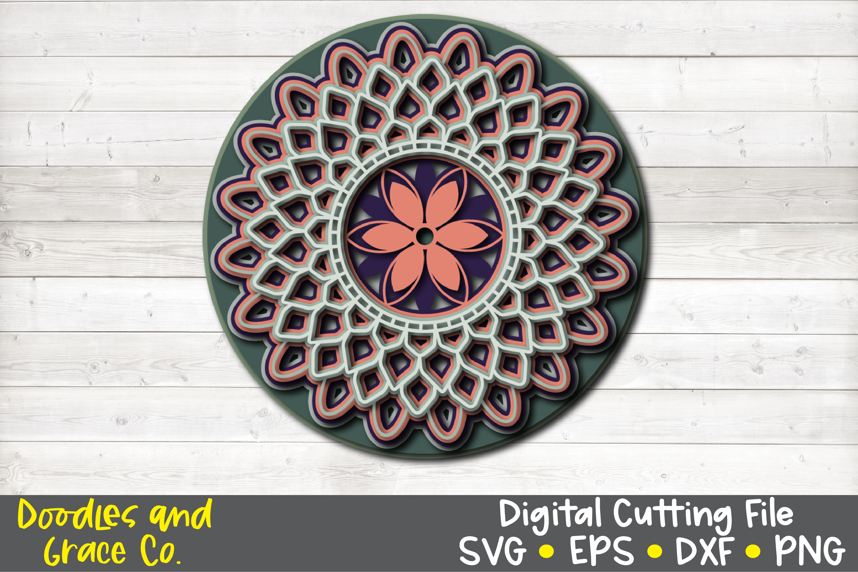 Download 3D Layered Mandala Bundle - SVG - PNG - EPS - DXF