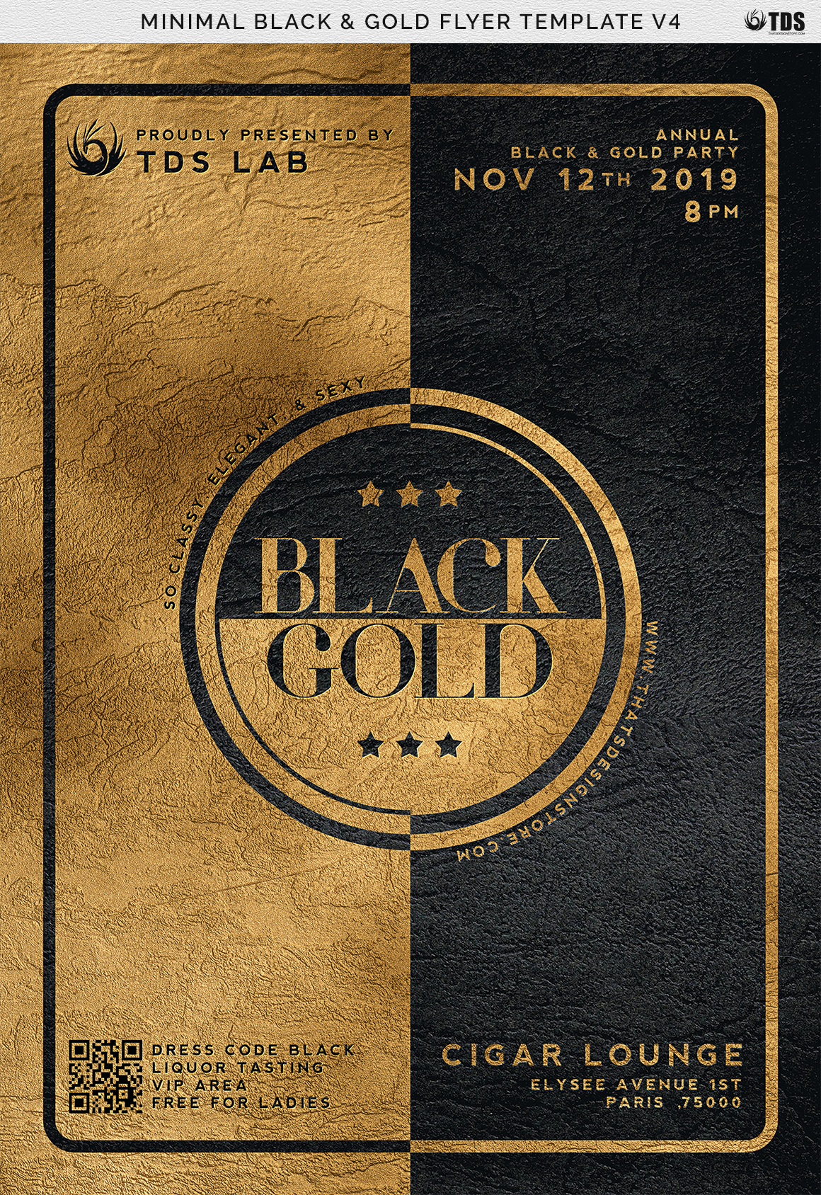 Minimal Black and Gold Flyer Template V4 (31349) | Flyers ...