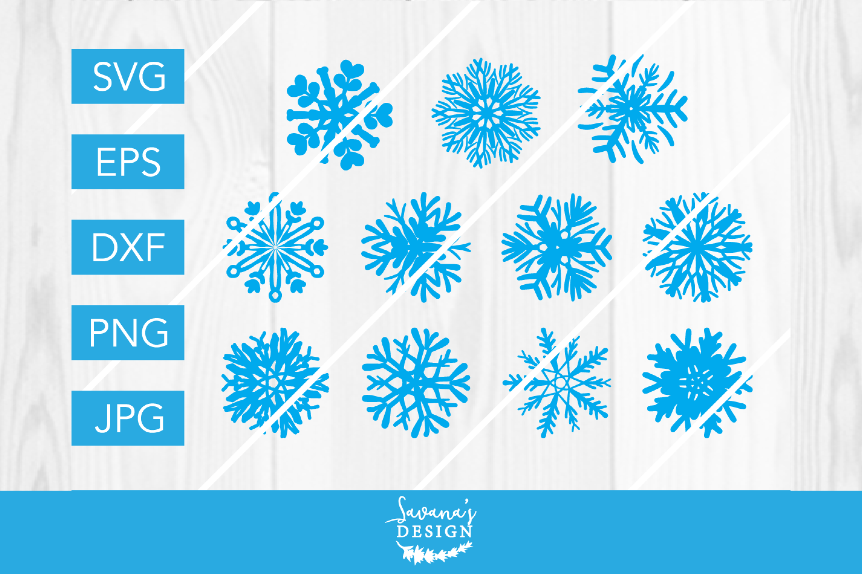 Download Snowflake SVG Bundle for Christmas and Winter Decor