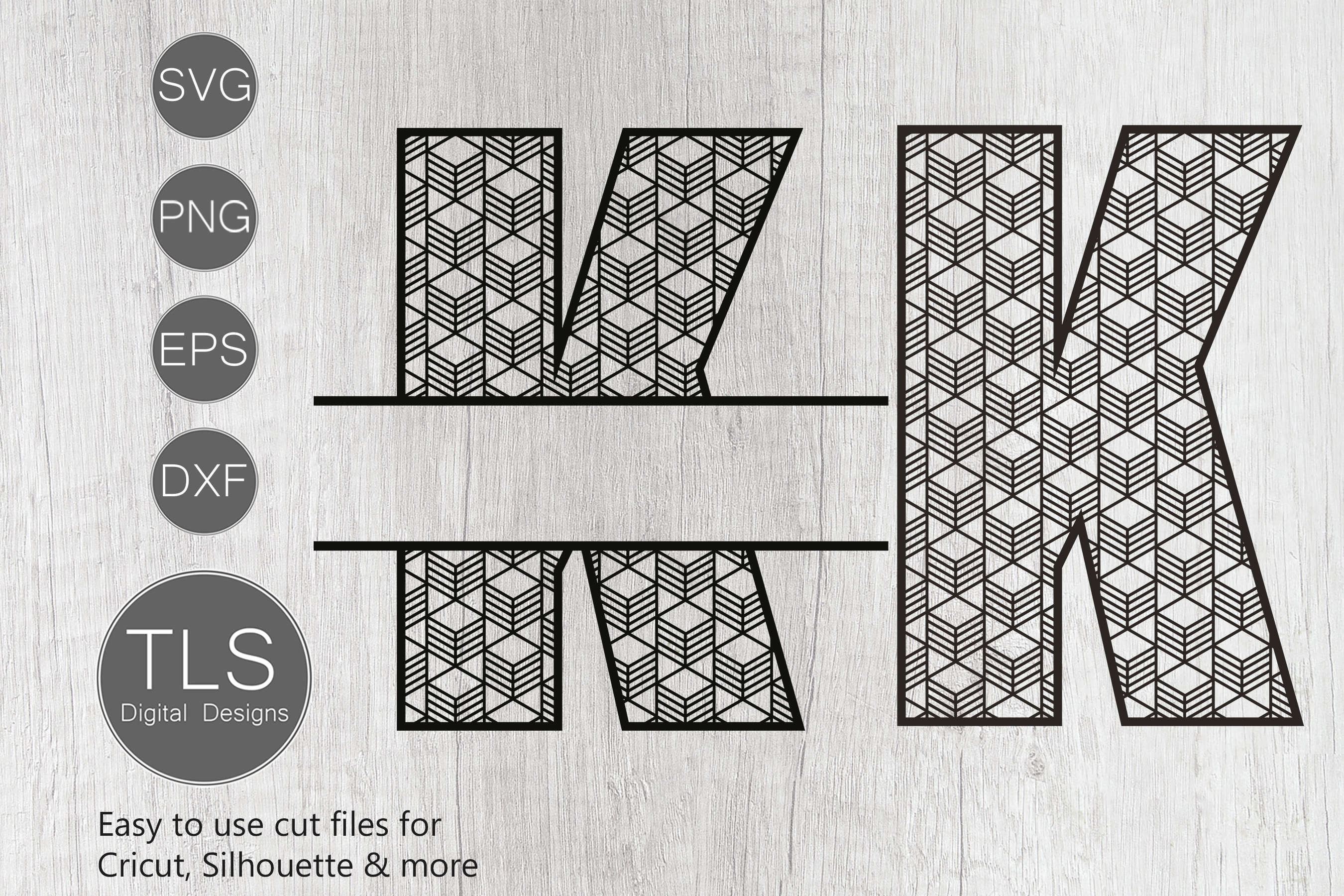 Download Split monogram Letter K SVG, Geometric Letter K SVG (384267) | Cut Files | Design Bundles