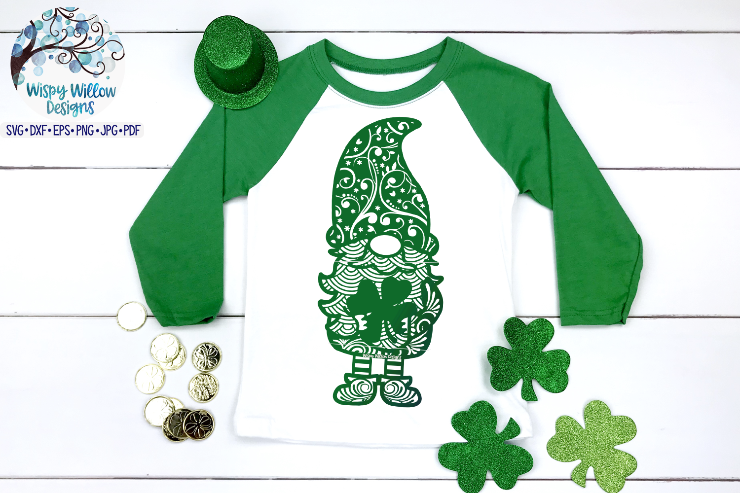 St. Patrick's Day Gnome Zentangle SVG | Gnome Mandala SVG ...