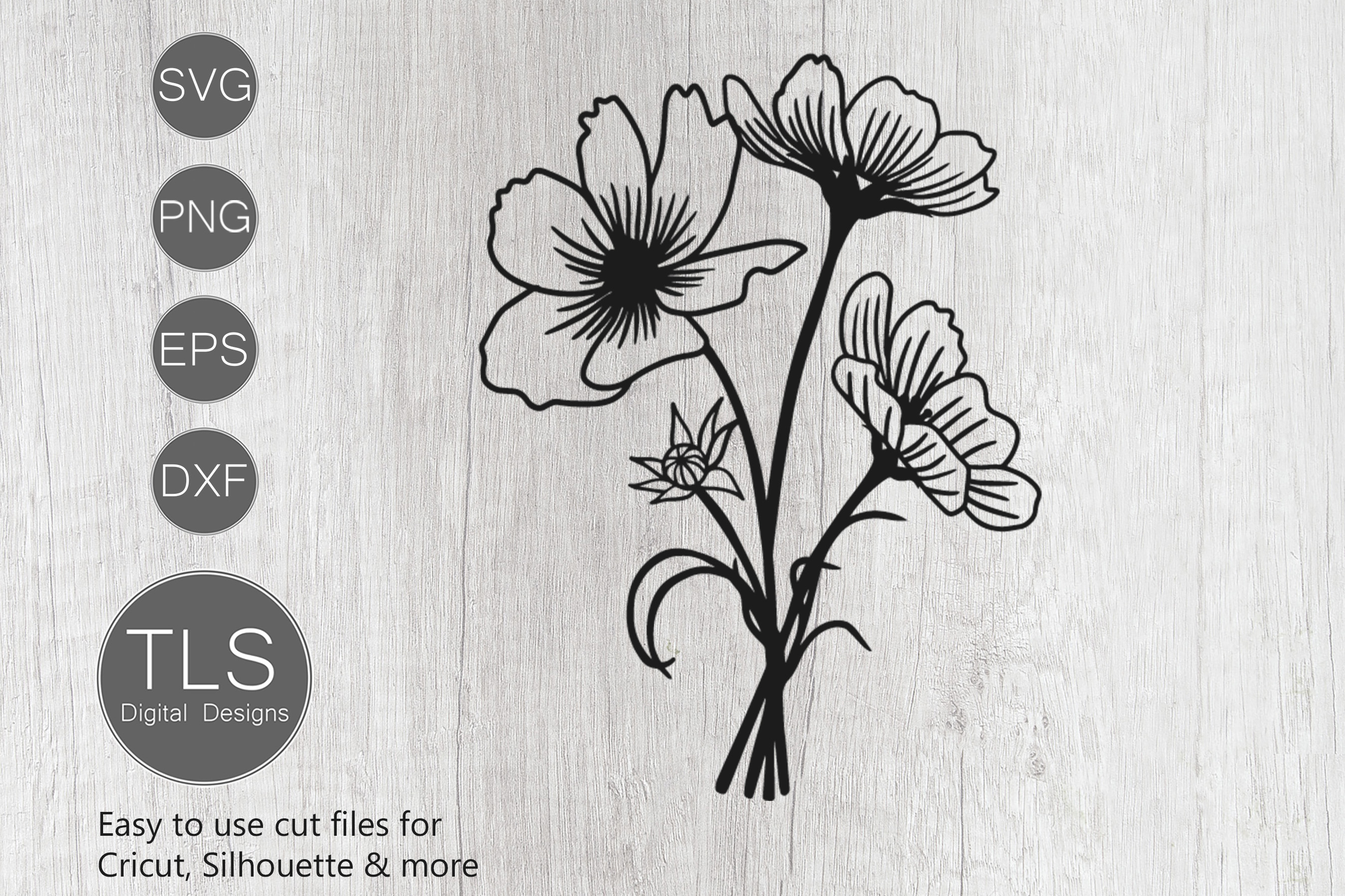 Download Flower SVG, Floral SVG, Wildflower SVG, Bouquet of Flowers