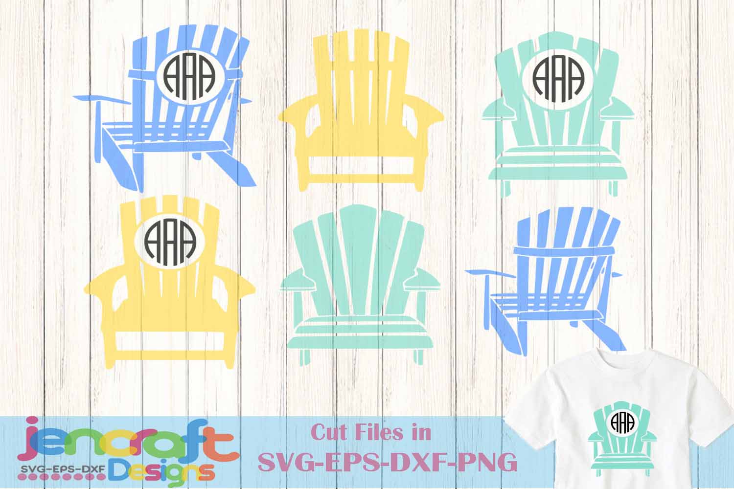 Download Beach Chair Monogram Frame SVG Design Bundle Png, Dxf, Eps