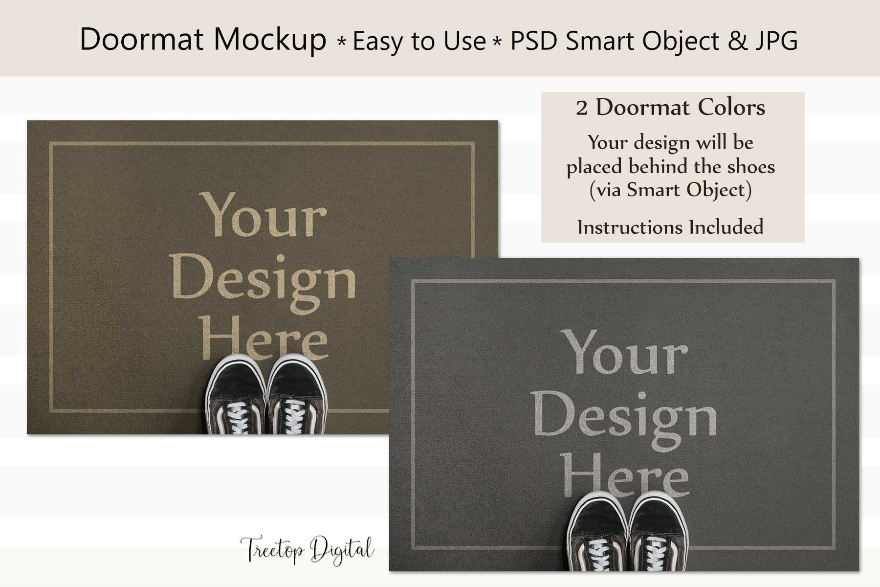 Download Doormat Mockup, Welcome Mat Mock Up, PSD, Smart Object & JPG PSD Mockup Templates