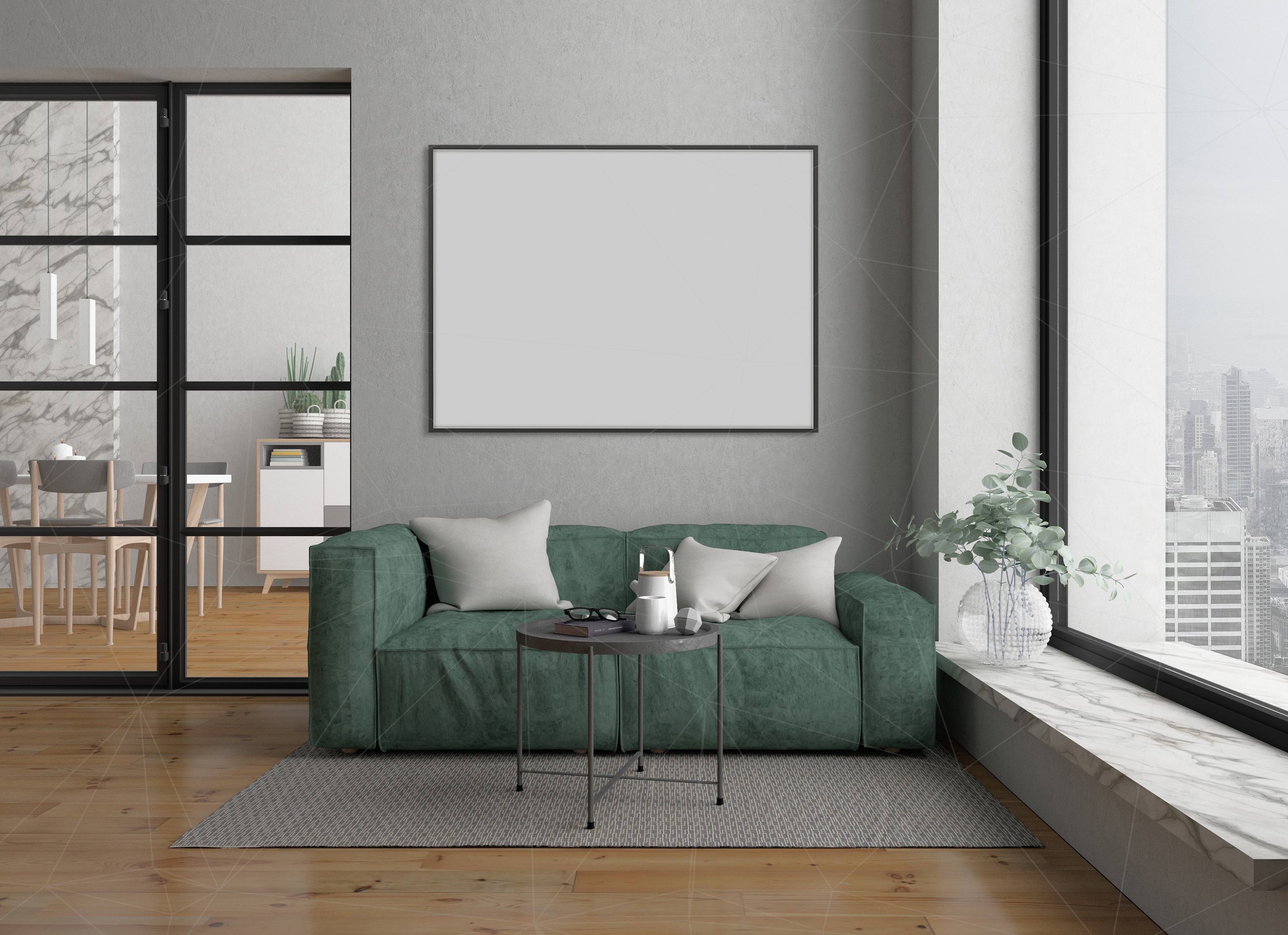Download Interior mockup bundle - blank wall mock up (45245) | Mock Ups | Design Bundles