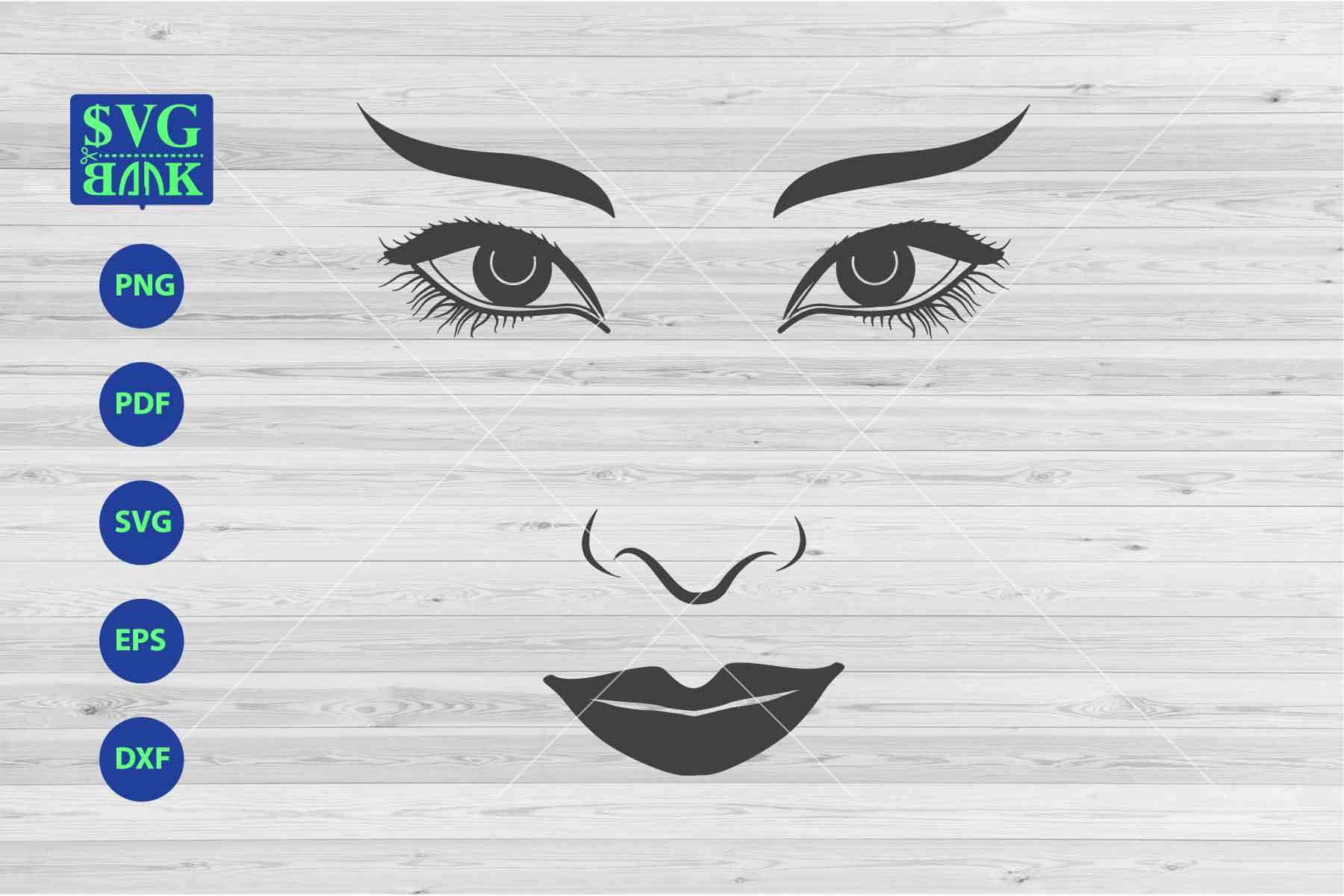 Eyes Svg, Face svg, woman face silhouette