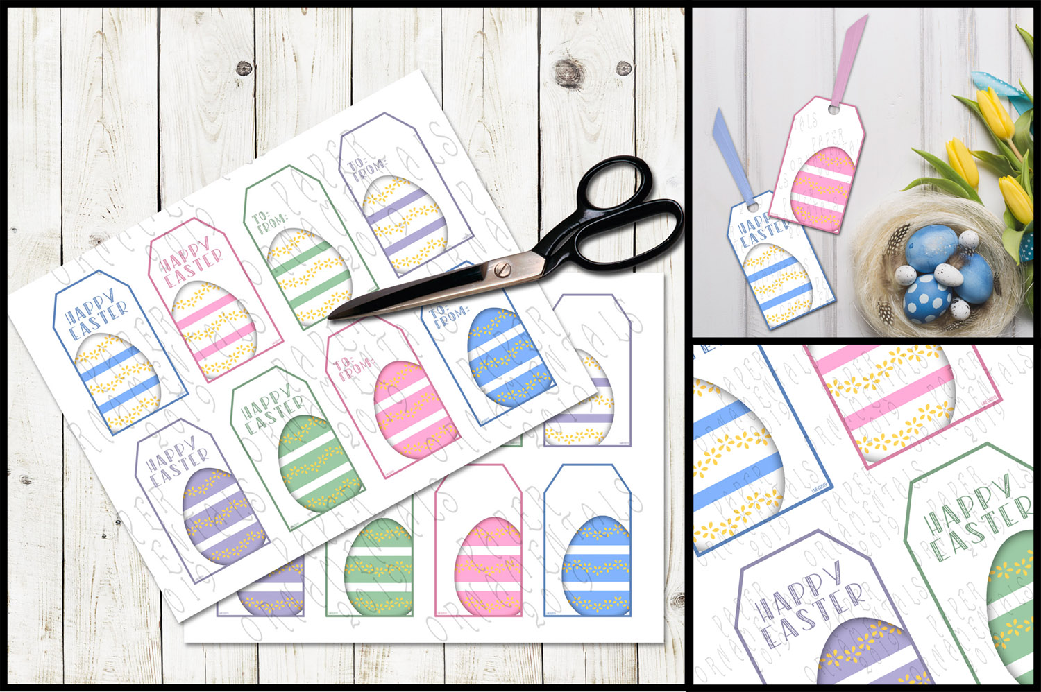Printable Easter Gift Tags Pastel Easter Eggs 242231 Printables
