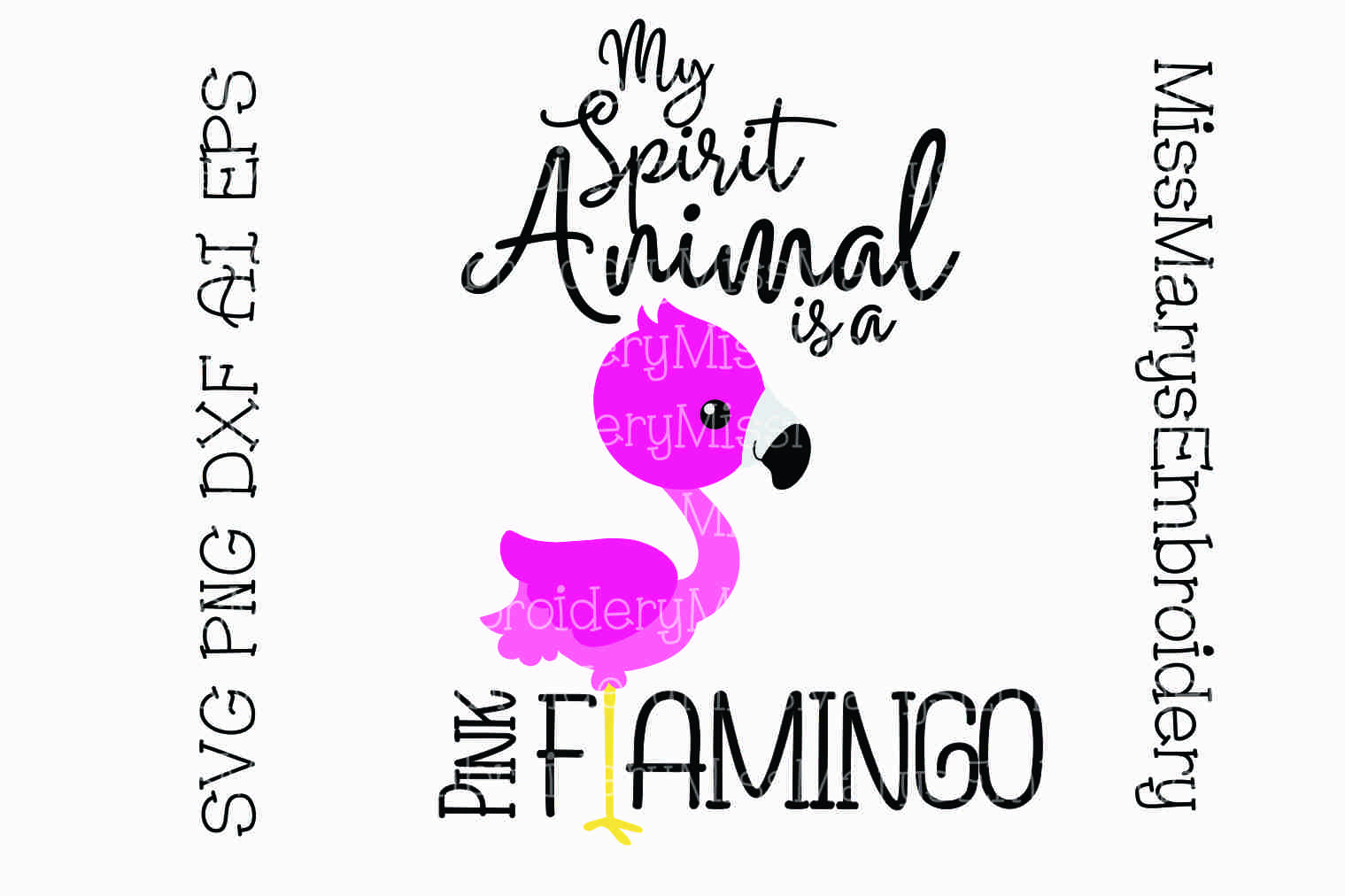 Flamingo Spirit Animal Svg Cutting File Png Dxf Ai Eps 90332 Cut Files Design Bundles