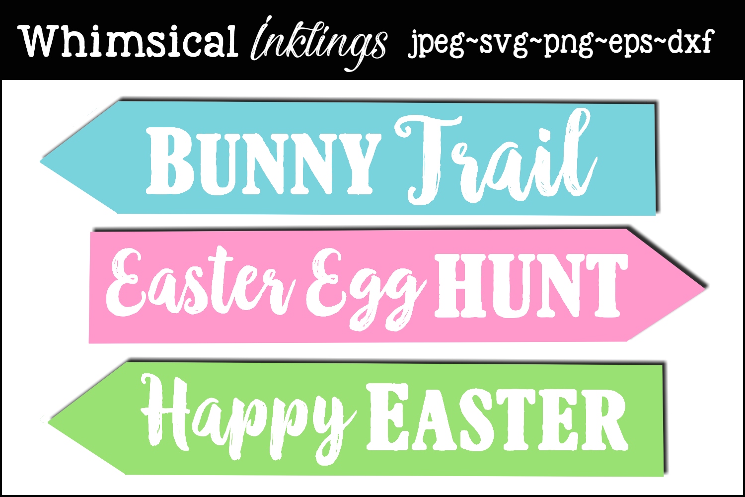 Download Bunny Trail Sign Trio SVG Set