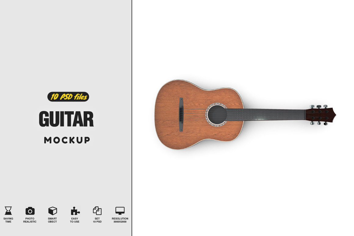 Download Guitar Mockup (42473) | Mock Ups | Design Bundles