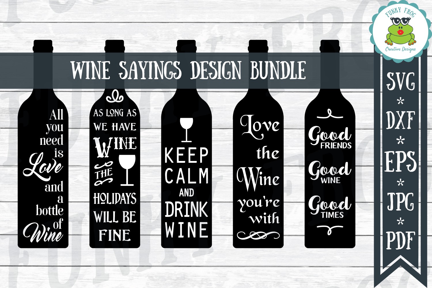 Download Wine Sayings Design Bundle - SVG Cut Files for Crafters