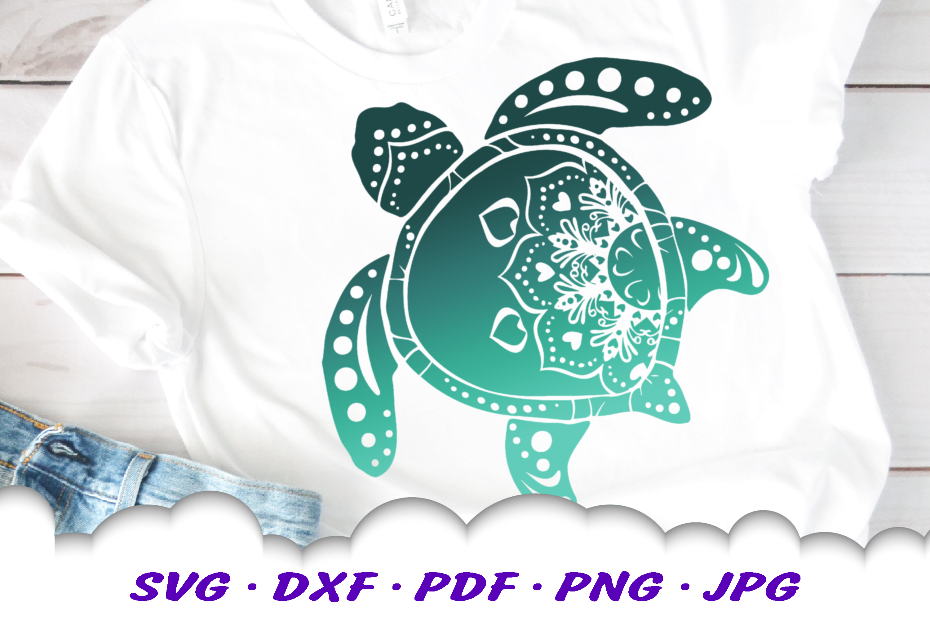 Download Heart Mandala Sea Turtle SVG DXF Cut Files Bundle (524786) | SVGs | Design Bundles