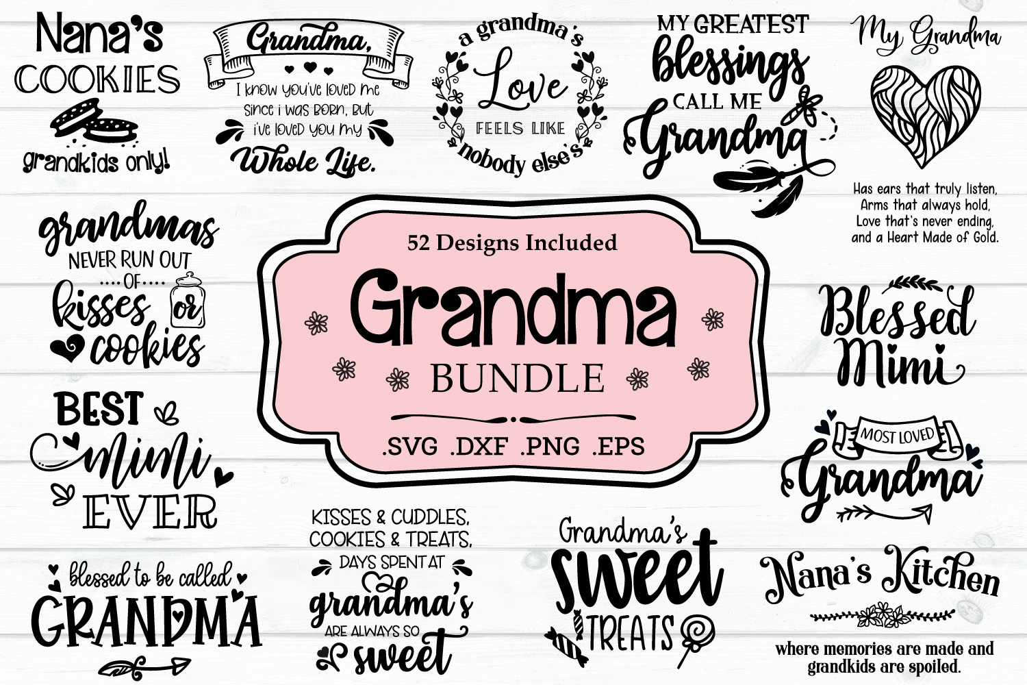 Download Grandma SVG Bundle, Grandmother Quotes And Sayings