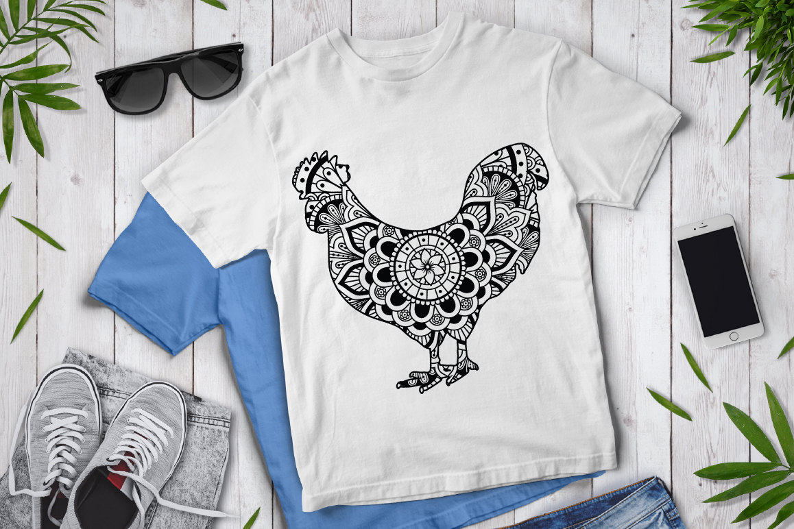 Download Chicken Mandala SVG Cut Files, Chicken Mandala Clipart.