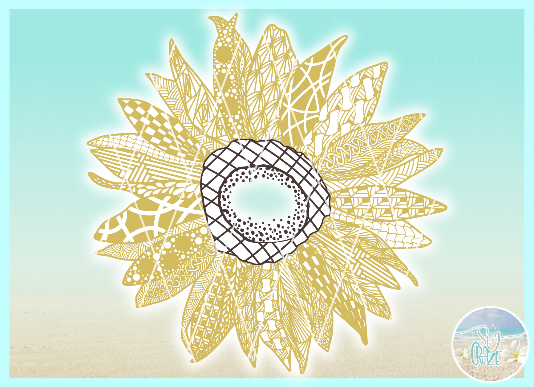 Sunflower Mandala Layered Svg Ideas - Layered SVG Cut File