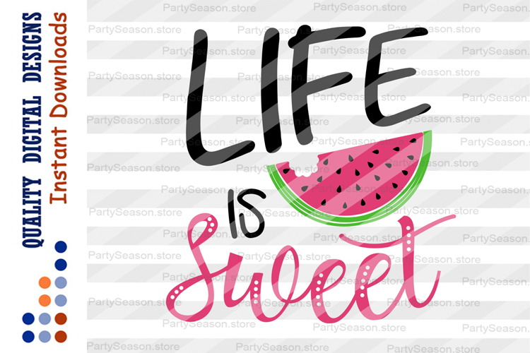 Download Life Is Sweet SVG Watermelon Svg Sweet Summer Life Svg