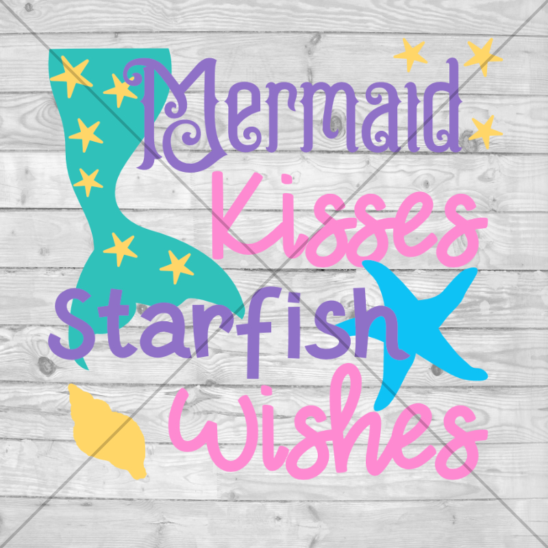 Download Mermaid Kisses SVG Cut File