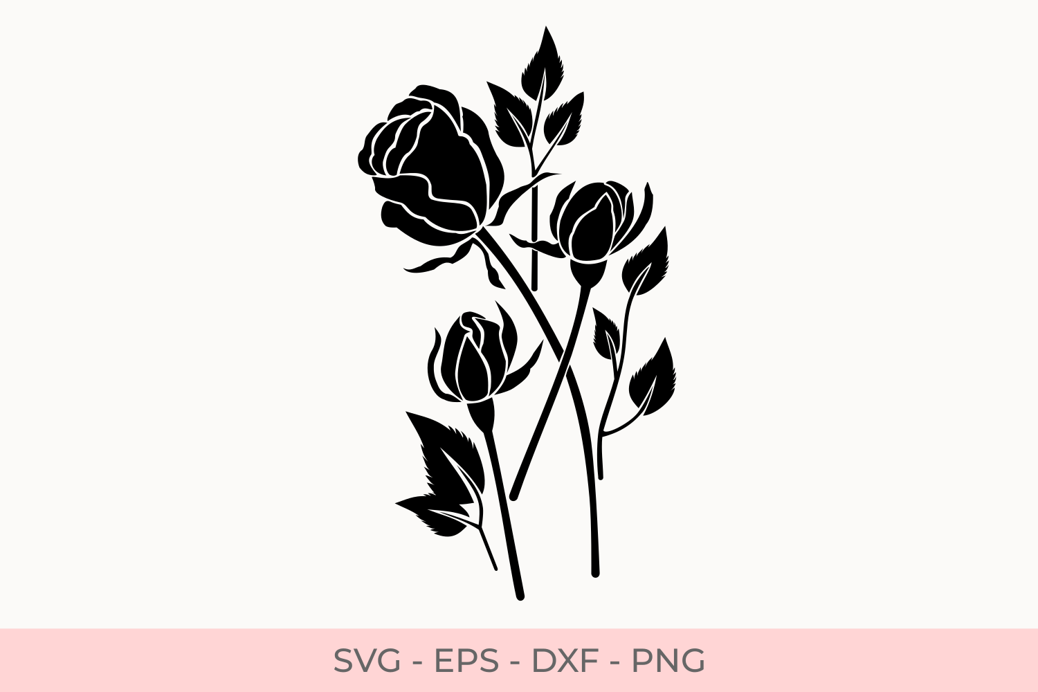 Free Free 350 Silhouette Rose Flower Svg SVG PNG EPS DXF File