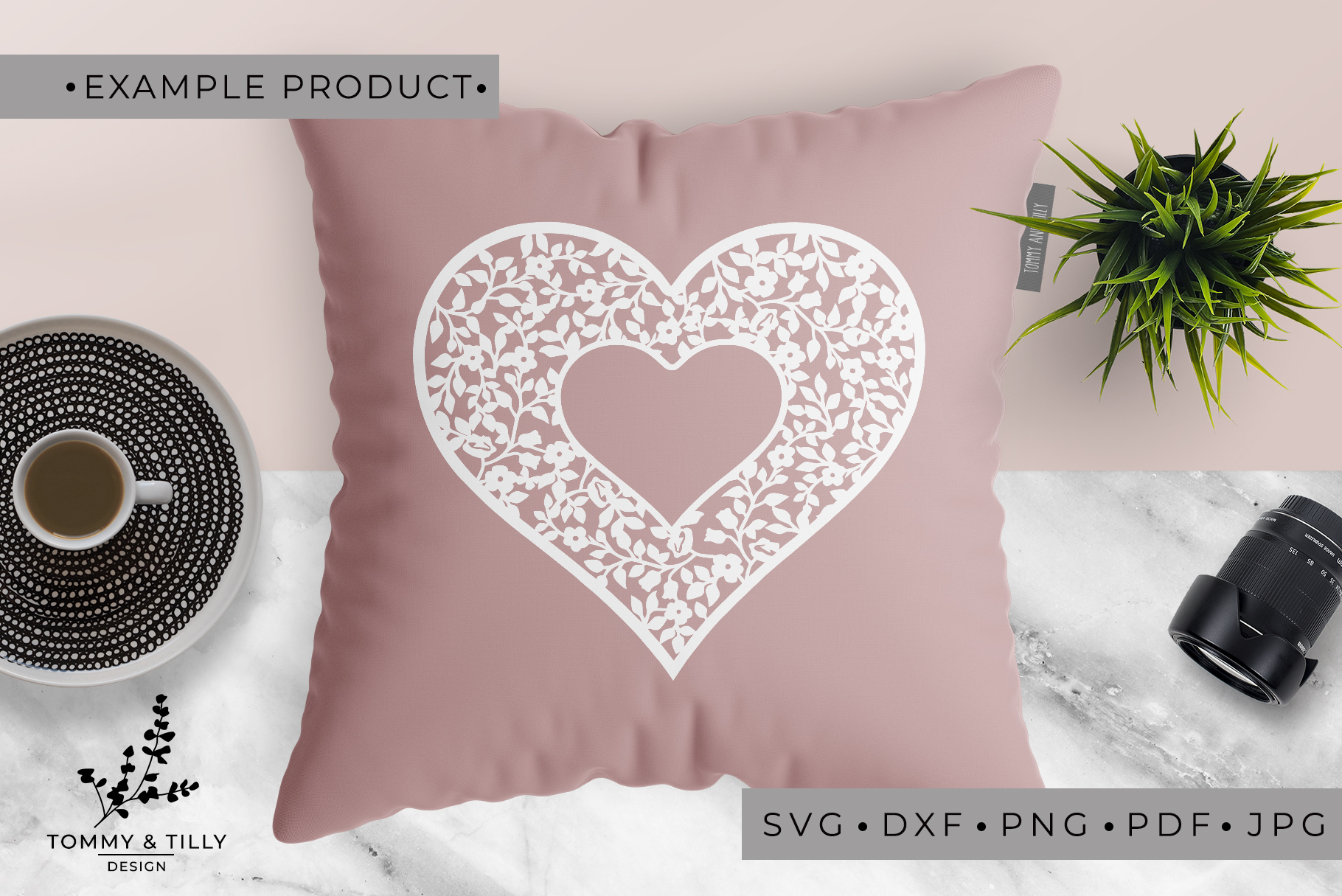 Download Blank Vintage Heart SVG DXF PNG PDF JPG