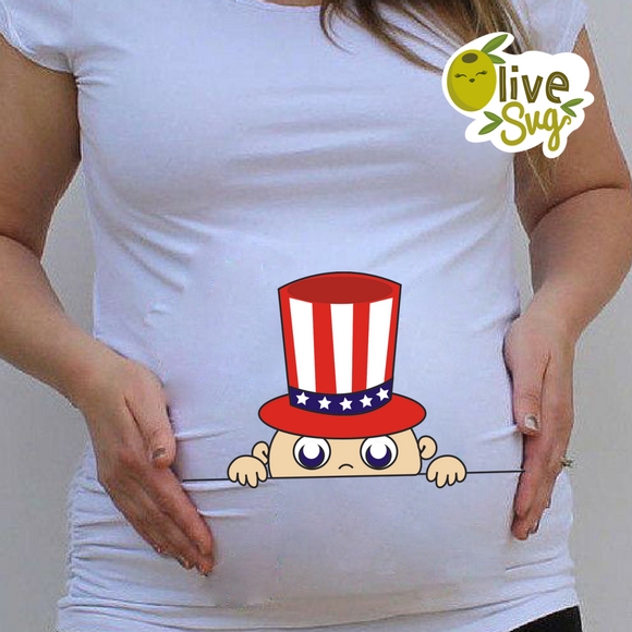 Download 4th of July Peeking Baby SVG, baby svg, maternity svg ...