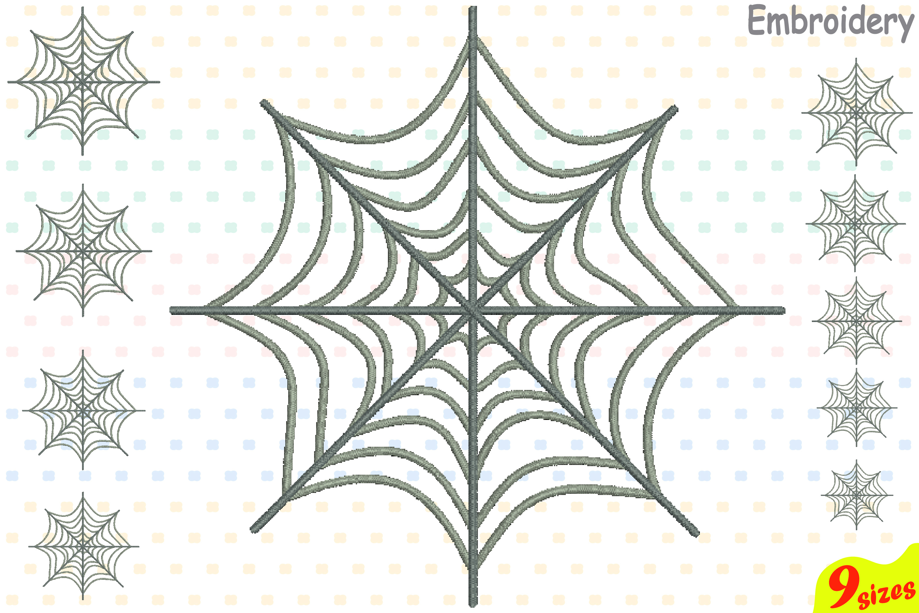 Spider Web Designs for Embroidery Machine Instant Download Commercial