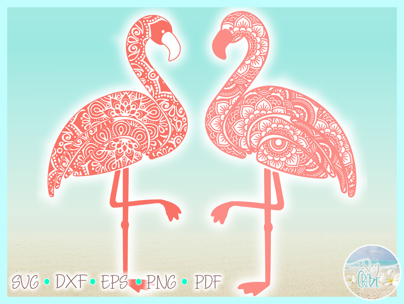 Download Software Clipart Flamingo Pair Mandala Svg File Zentangle Business Industrial Questworldwide Co In