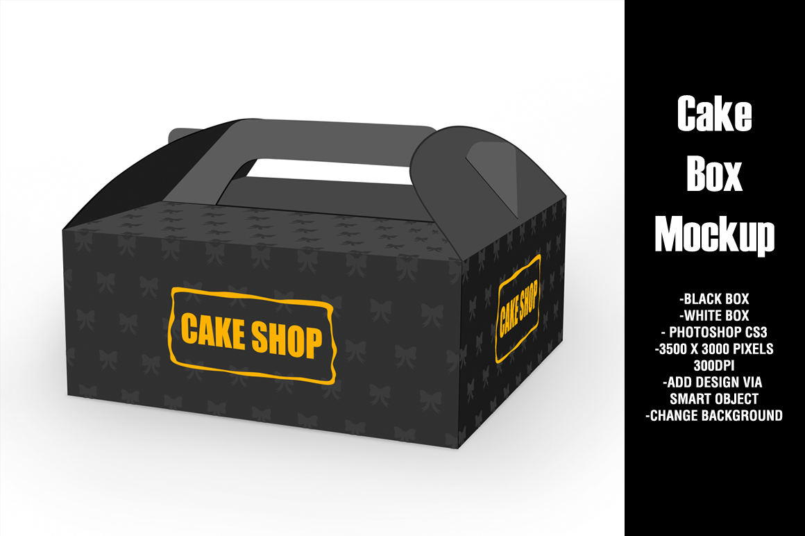 Download Cake Box Mockup (24152) | Mock Ups | Design Bundles