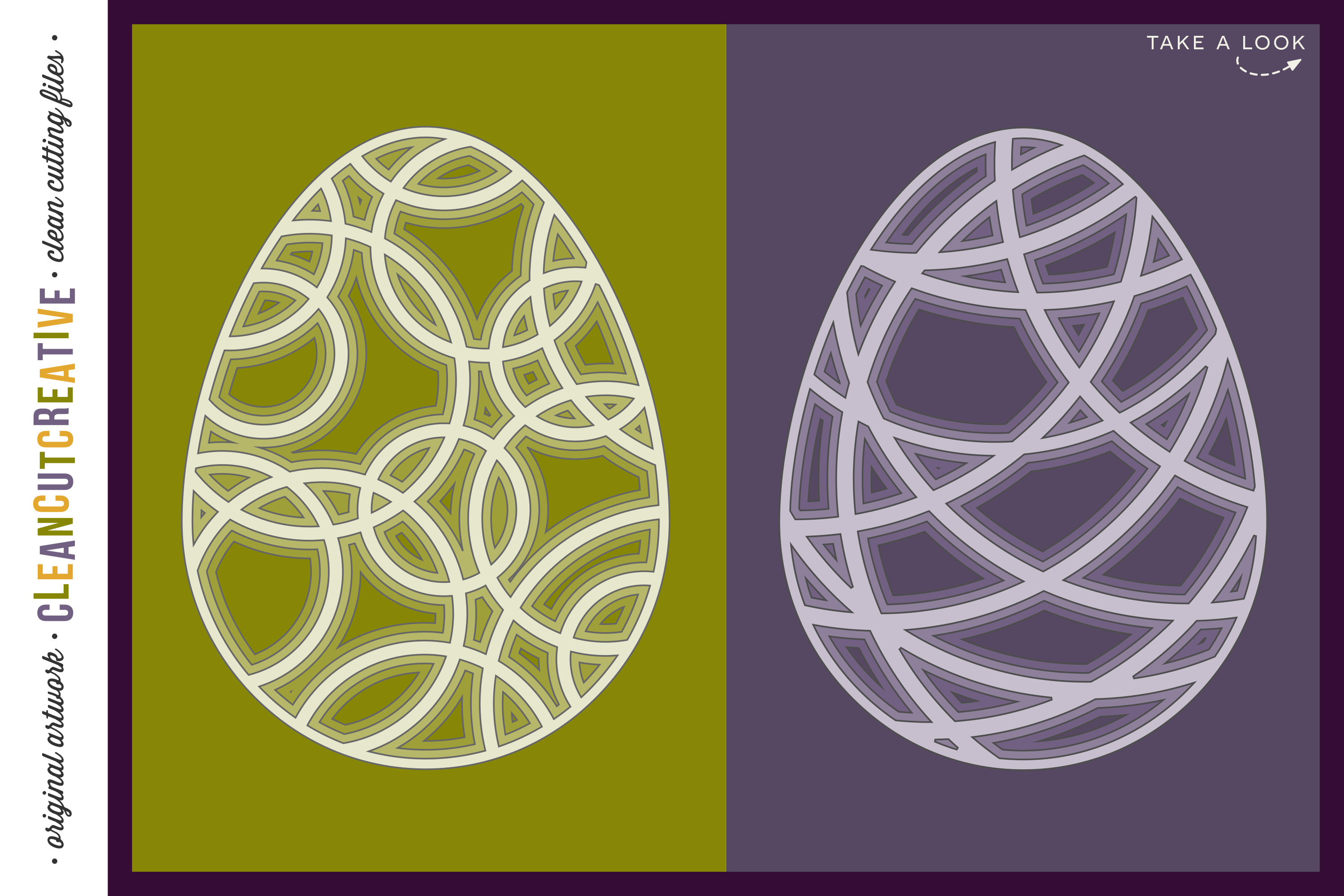 3D layered EASTER EGG shadow boxes | stacked paper art SVG