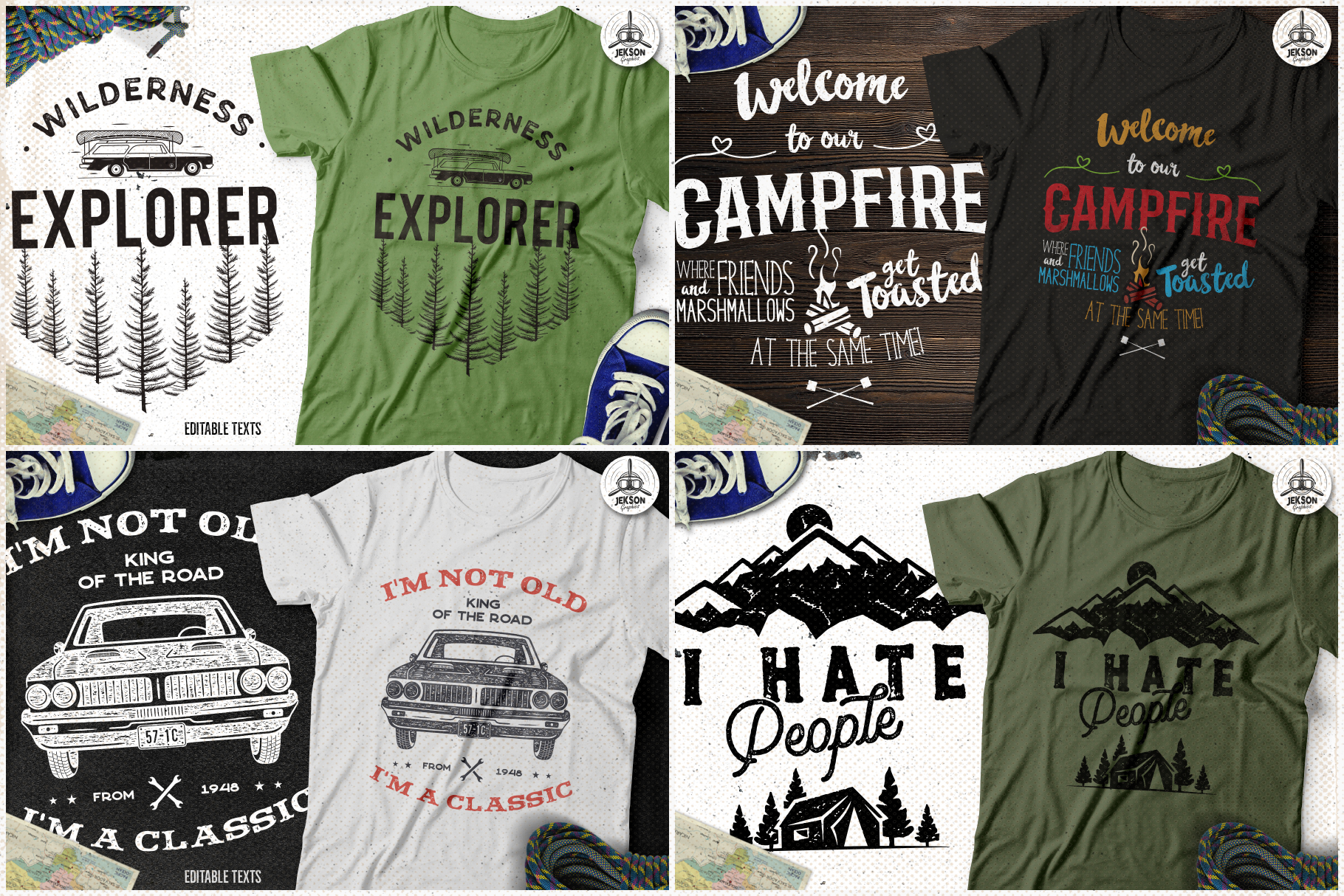 Download Vintage T-Shirt Bundle Retro SVG Designs Collection. Part 2