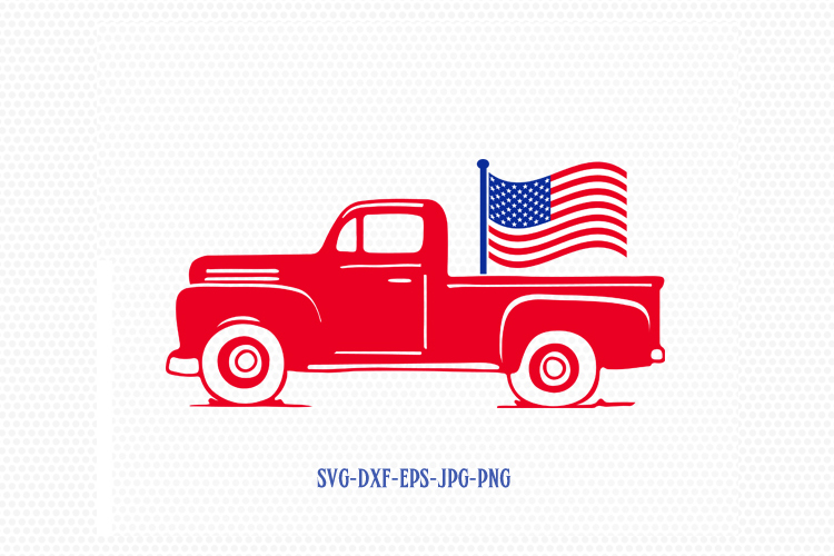 Download Patriotic vintage old truck svg, Fourth of July SVG, 4th of July Svg, Patriotic SVG, America Svg ...