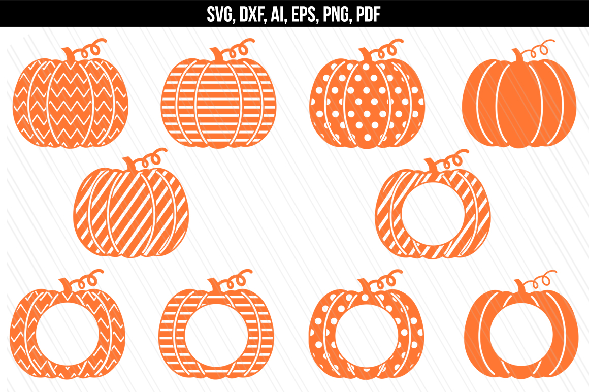 Pumpkin monogram svg/ dxf cutting files