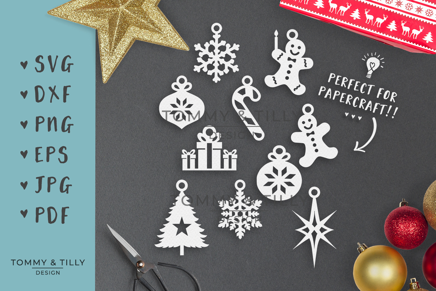 Download Christmas Hanging Decorations - SVG EPS DXF PNG PDF JPG ...