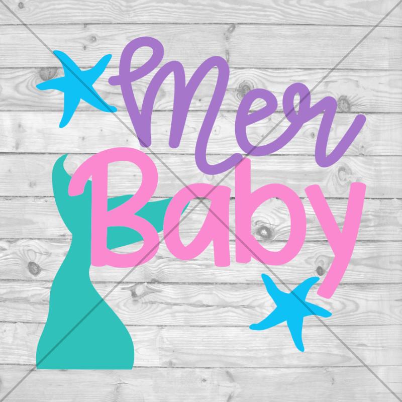 Mermaid Baby SVG Cut File