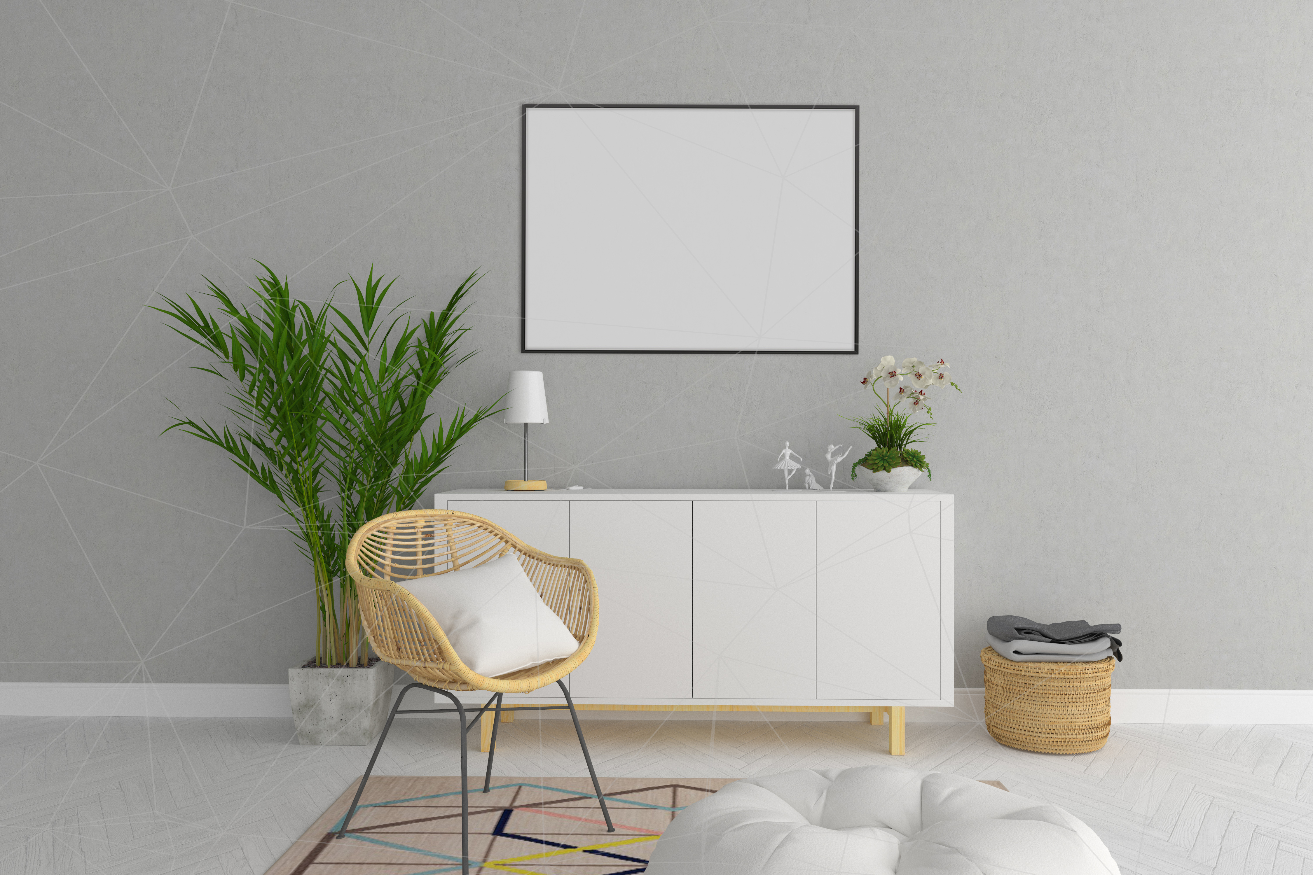 Download Interior mockup - blank wall mock up