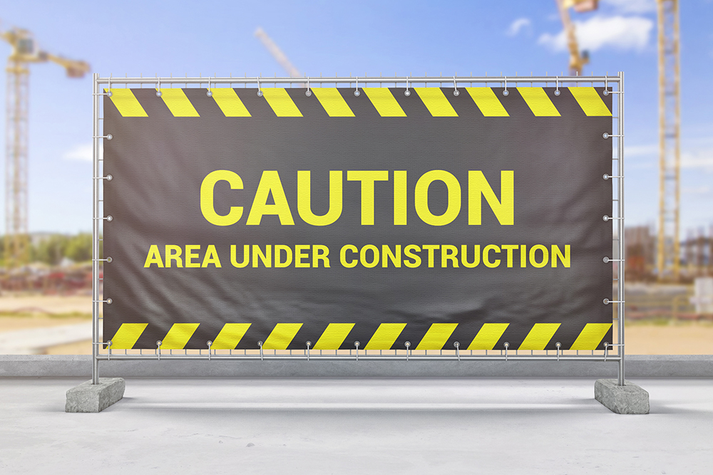 Download Construction Fence Banner Mockup (285864) | Signage ...