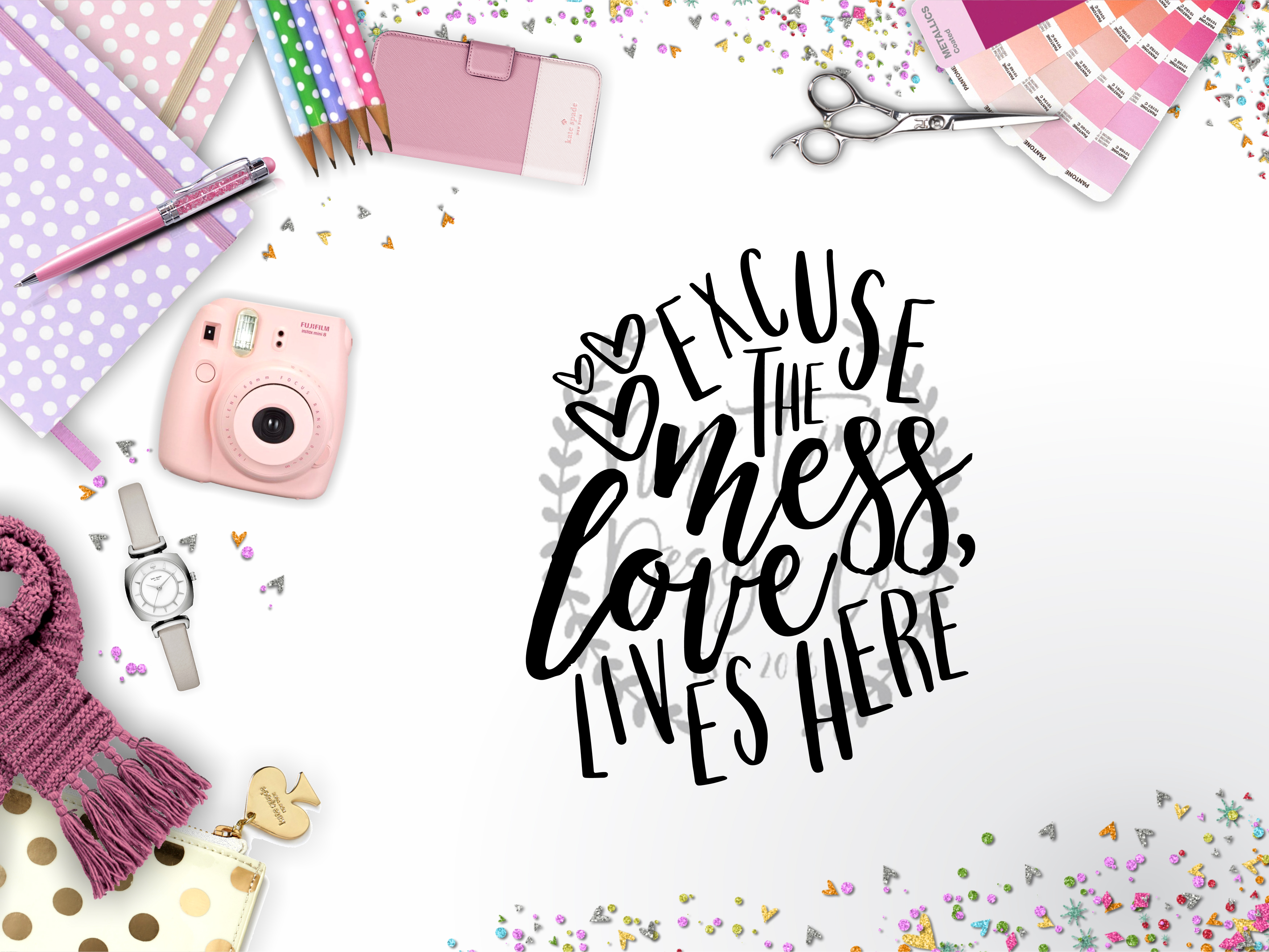 Excuse The Mess Love Lives Here SVG (77448) | SVGs ...