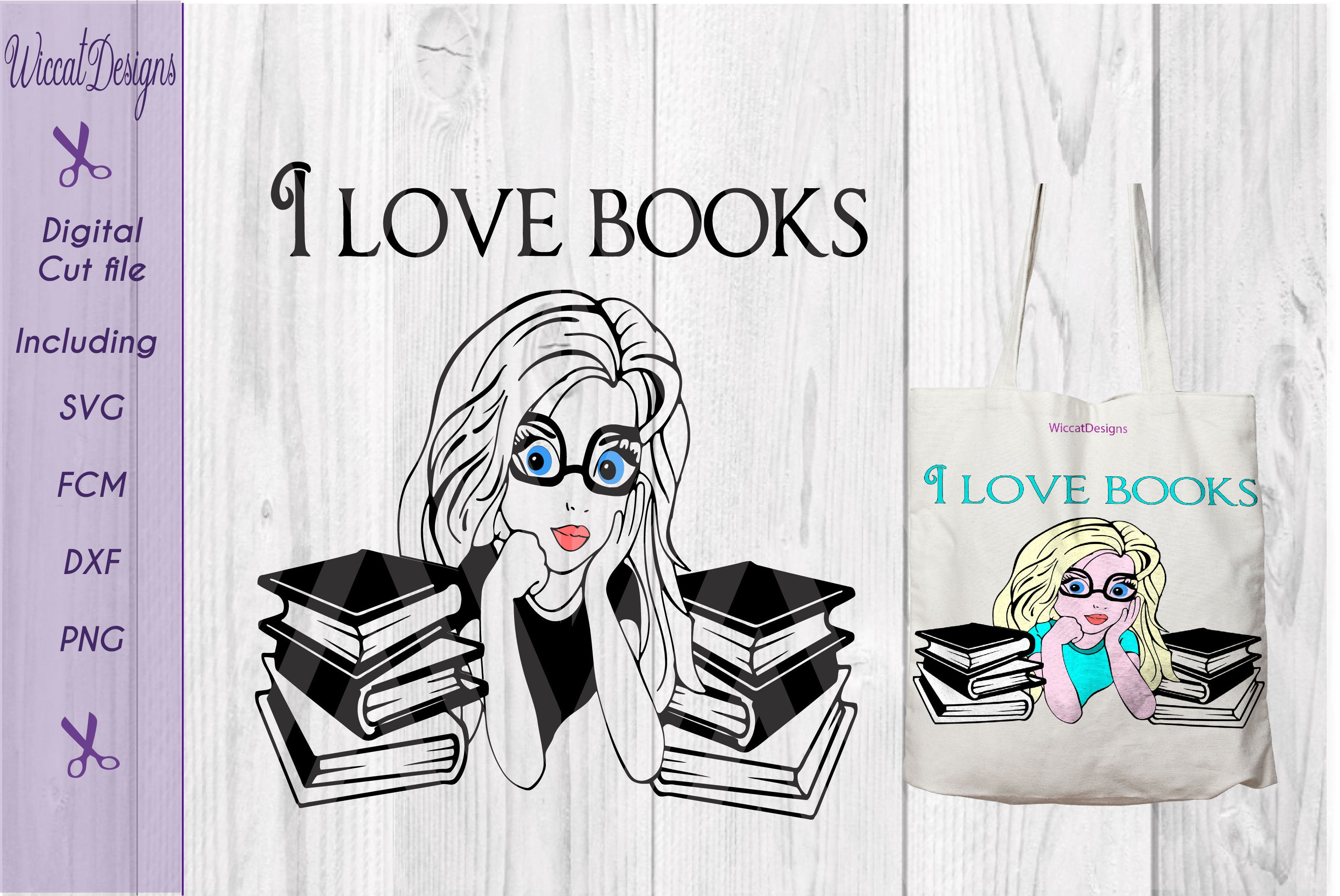 Download Bookworm svg, librarian character, cartoon cut files