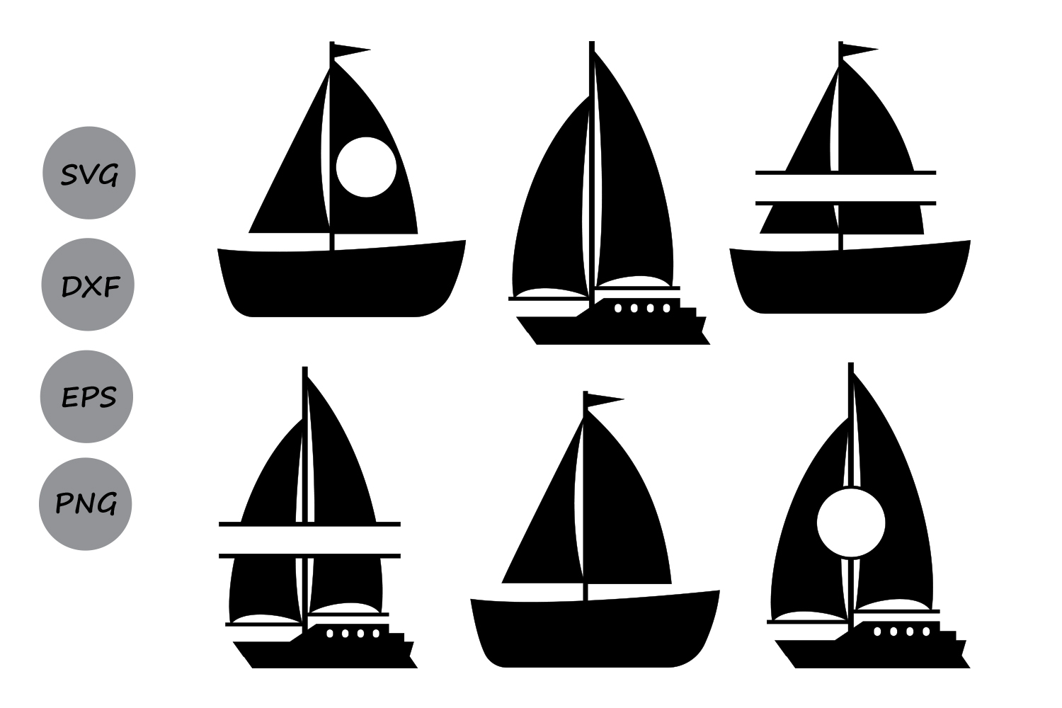 Boat SVG cut files, Sailboat monogram svg, sailboat svg, boat monogram ...