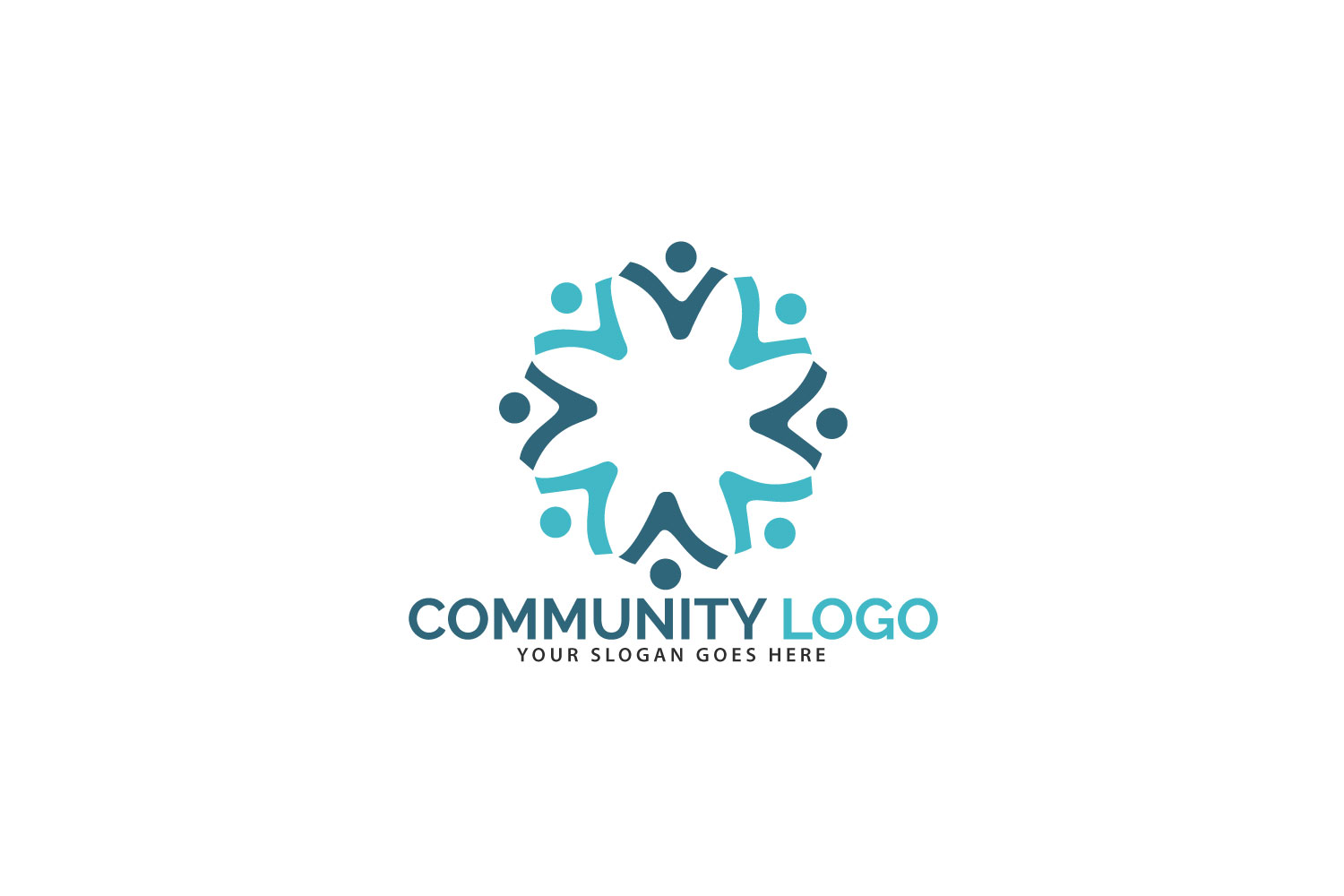 Community logo design. Teamwork symbol. Social logo.