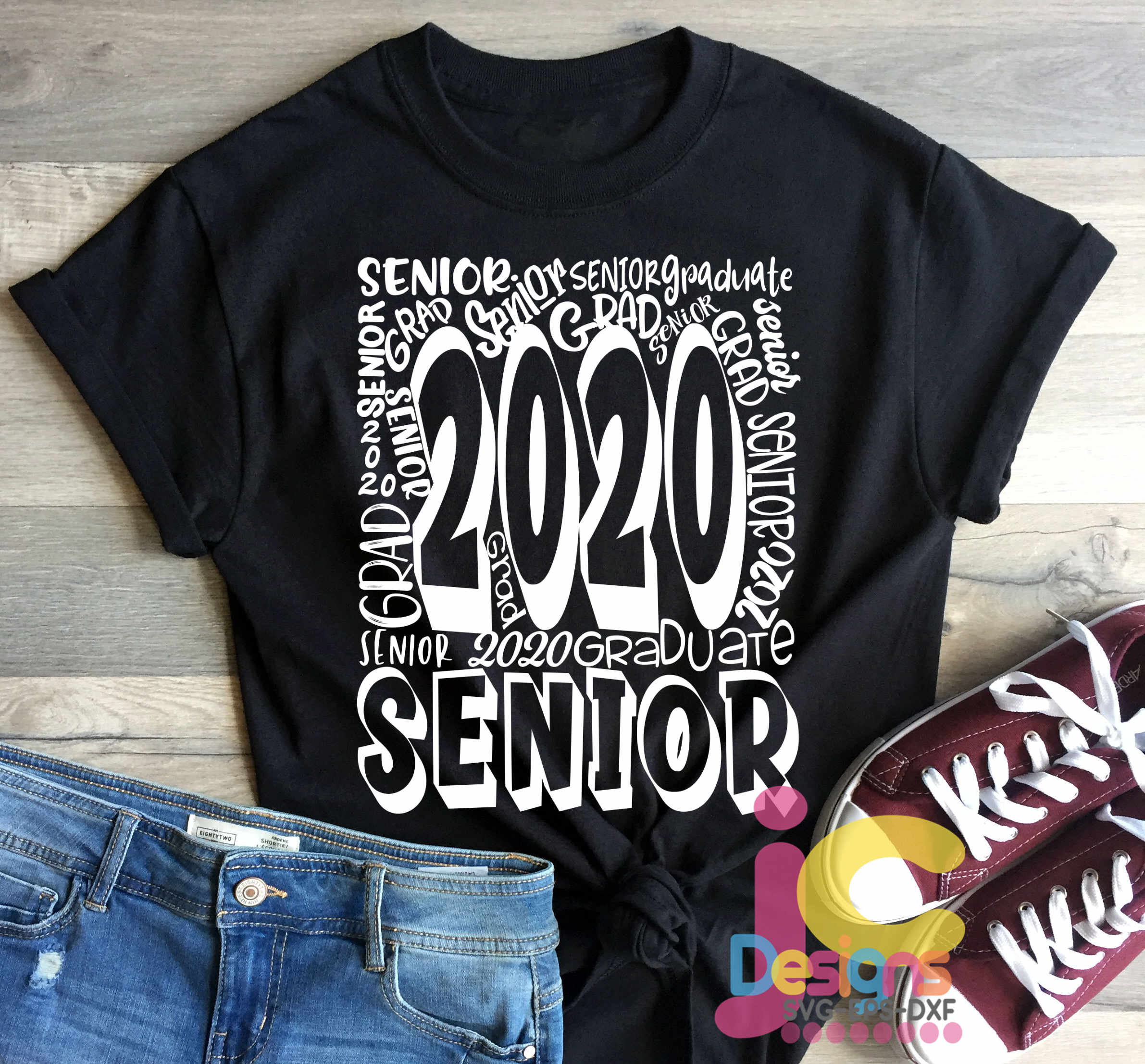 Graduation Senior Class Of 2020 Typography SVG, EPS, DXF