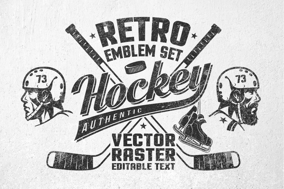 Retro Hockey Logos (45162) | Logos 
