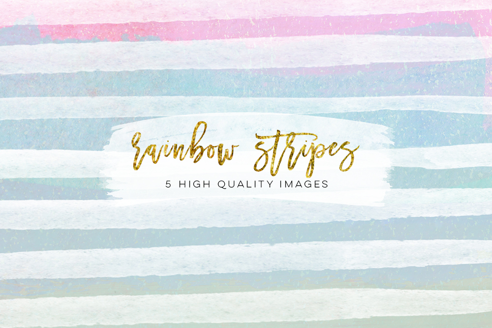 Rainbow Stripe Watercolour, Watercolor Stripes Digital Papers ...