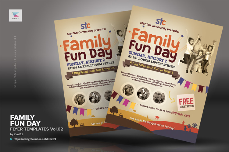 Family Fun Day Flyer Templates Vol.02 (220895) | Flyers | Design Bundles