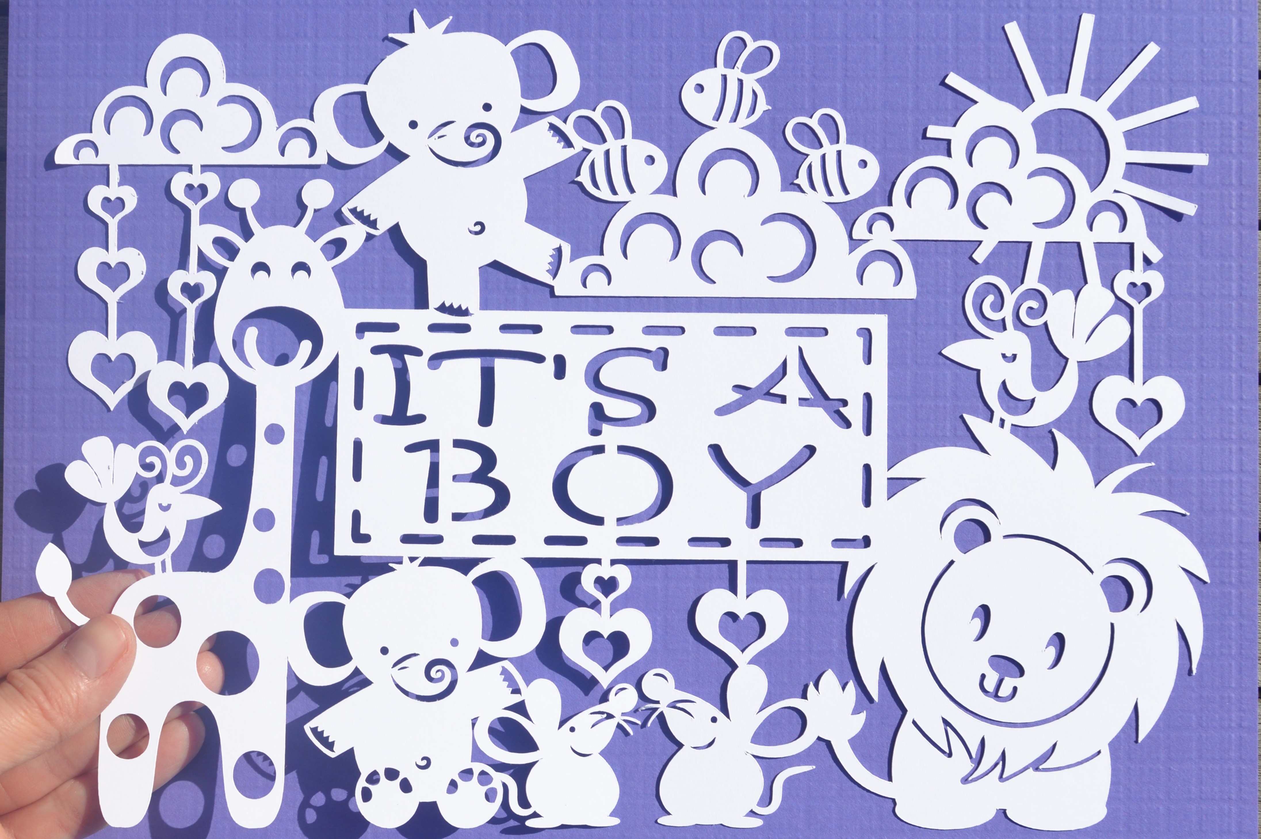 It's a Boy paper cut SVG / DXF / EPS files (32027) | SVGs | Design Bundles