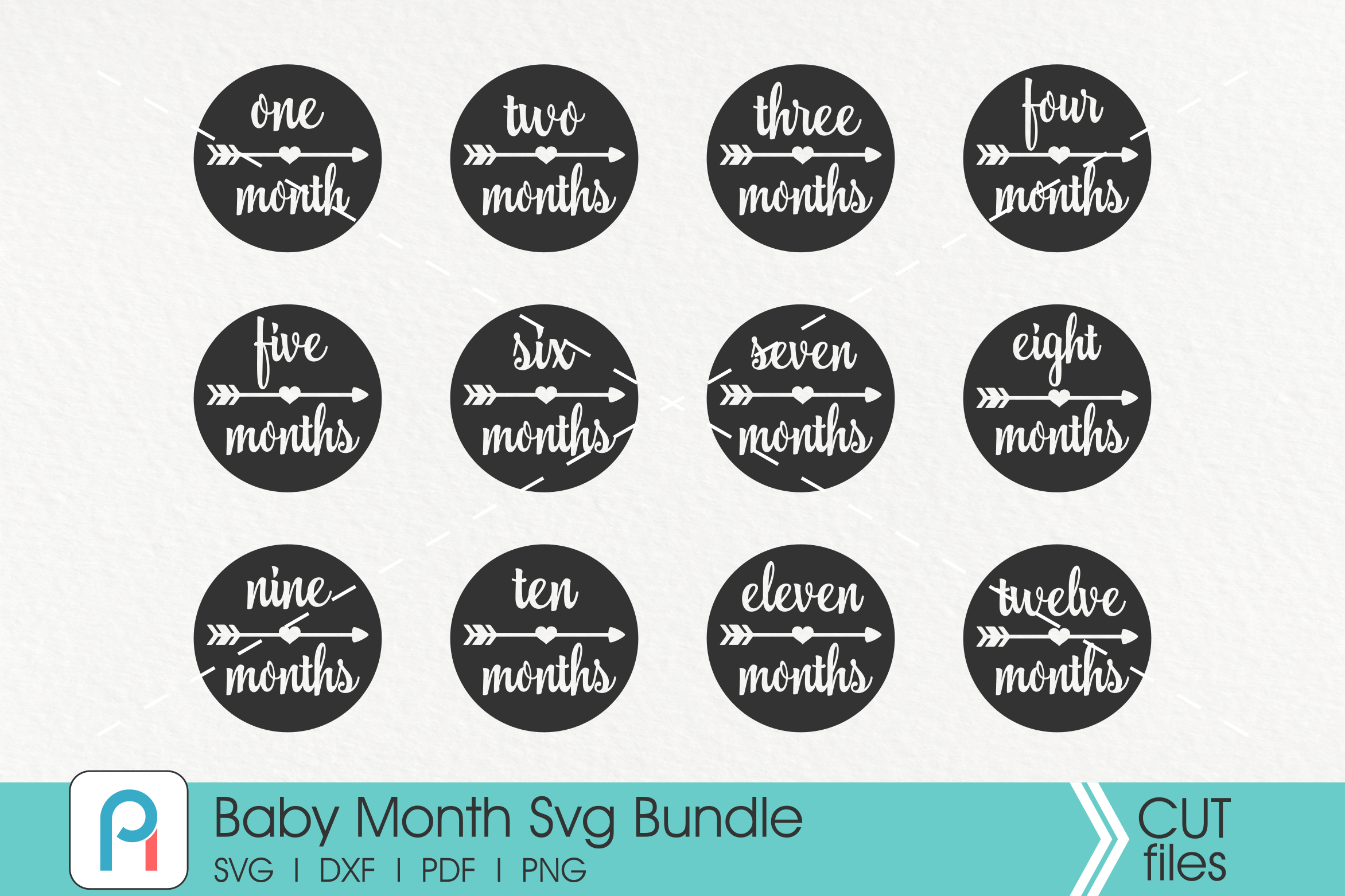 Download Baby Month Milestone svg Bundle - baby month vector files ...