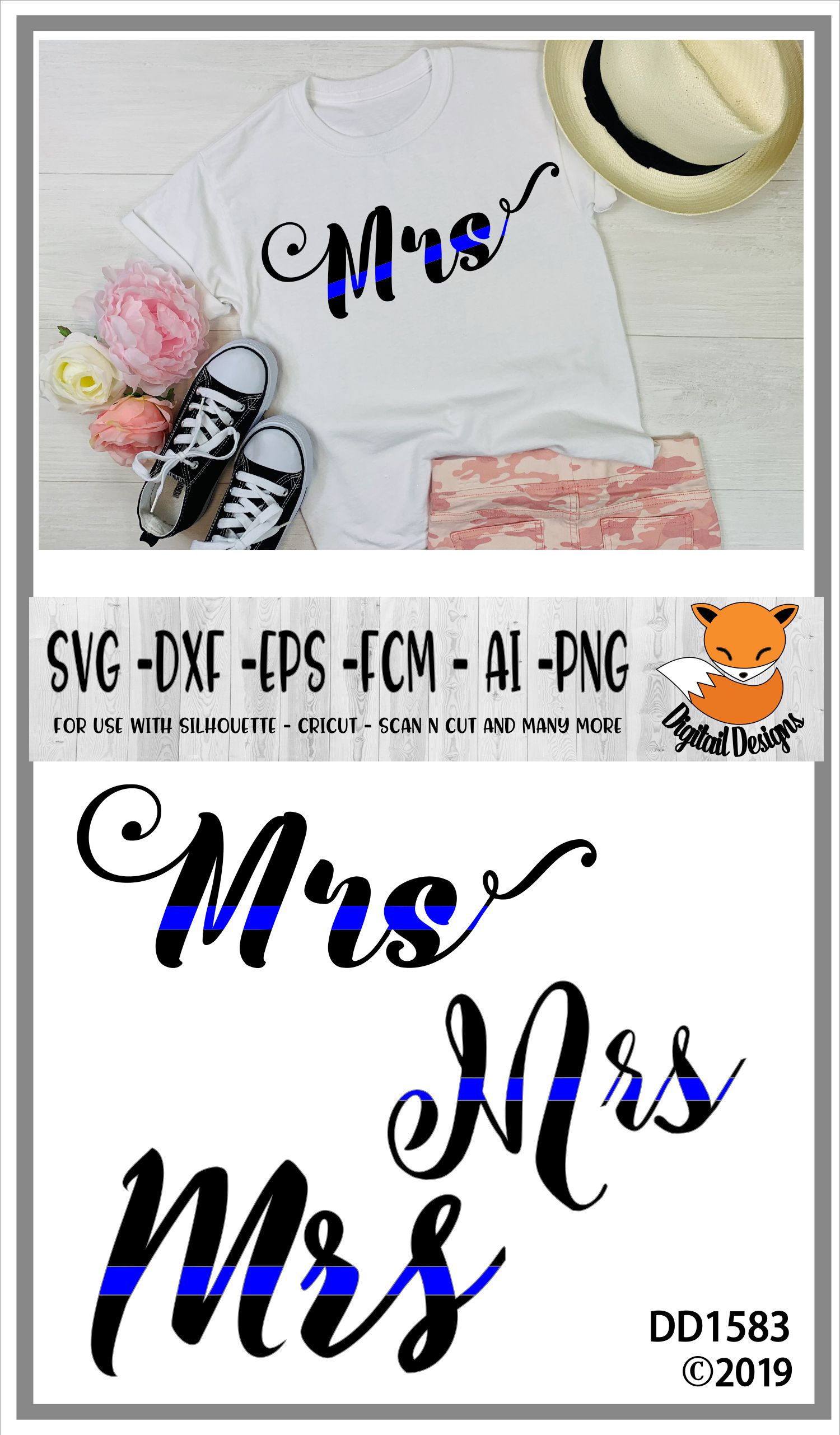 Download Police Wife SVG - Silhouette - Cricut - Scan N Cut (124427) | Cut Files | Design Bundles